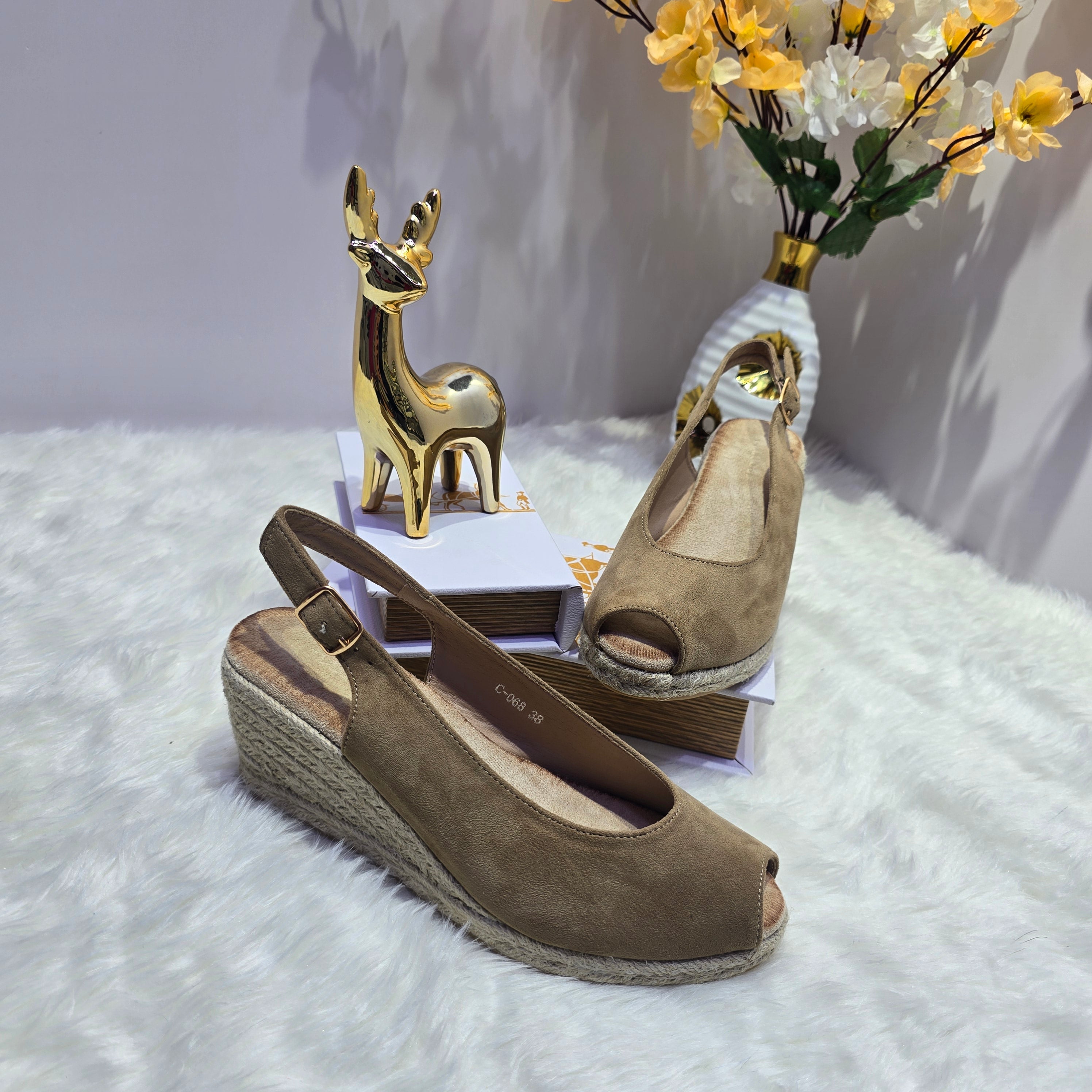 Espadrilles Compensées en Daim pour Femme
