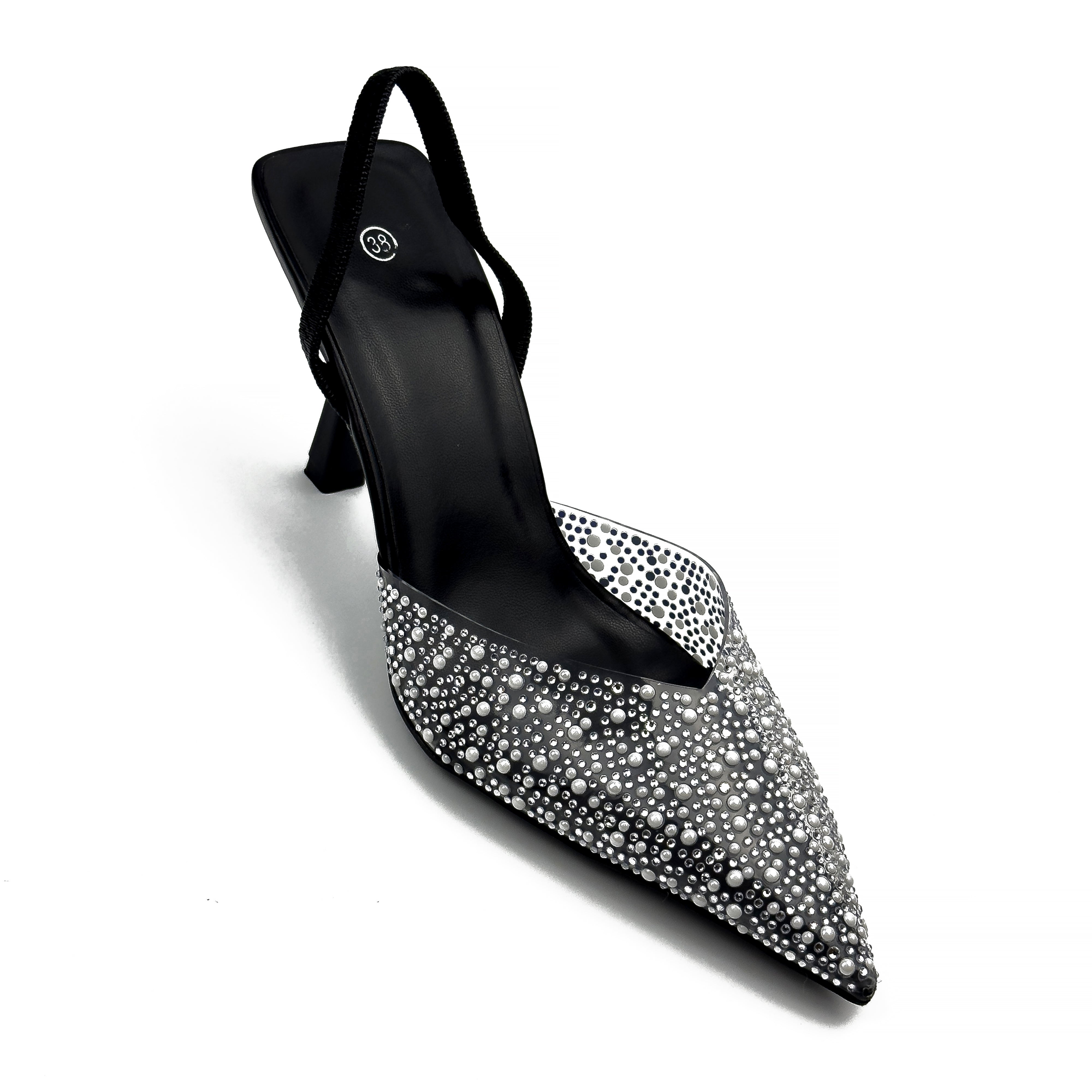 Escarpins Slingback à Strass