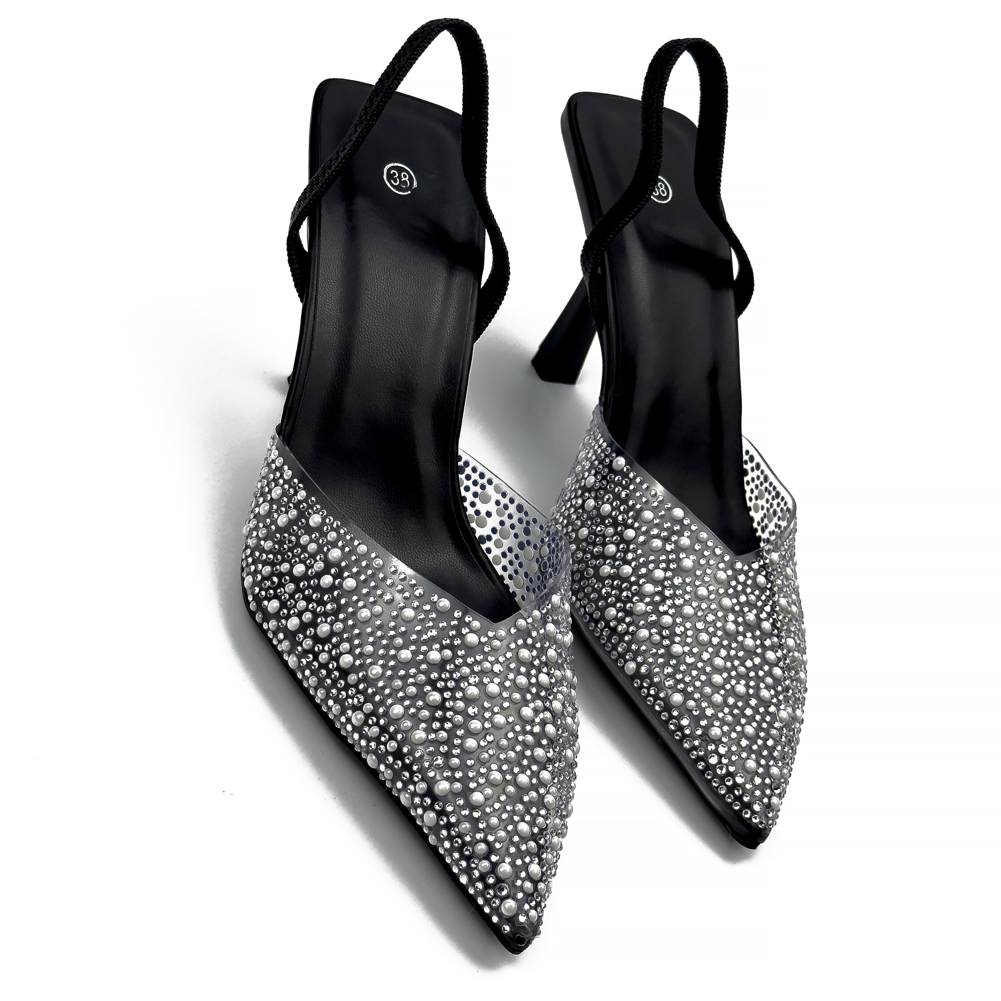 Escarpins Slingback à Strass