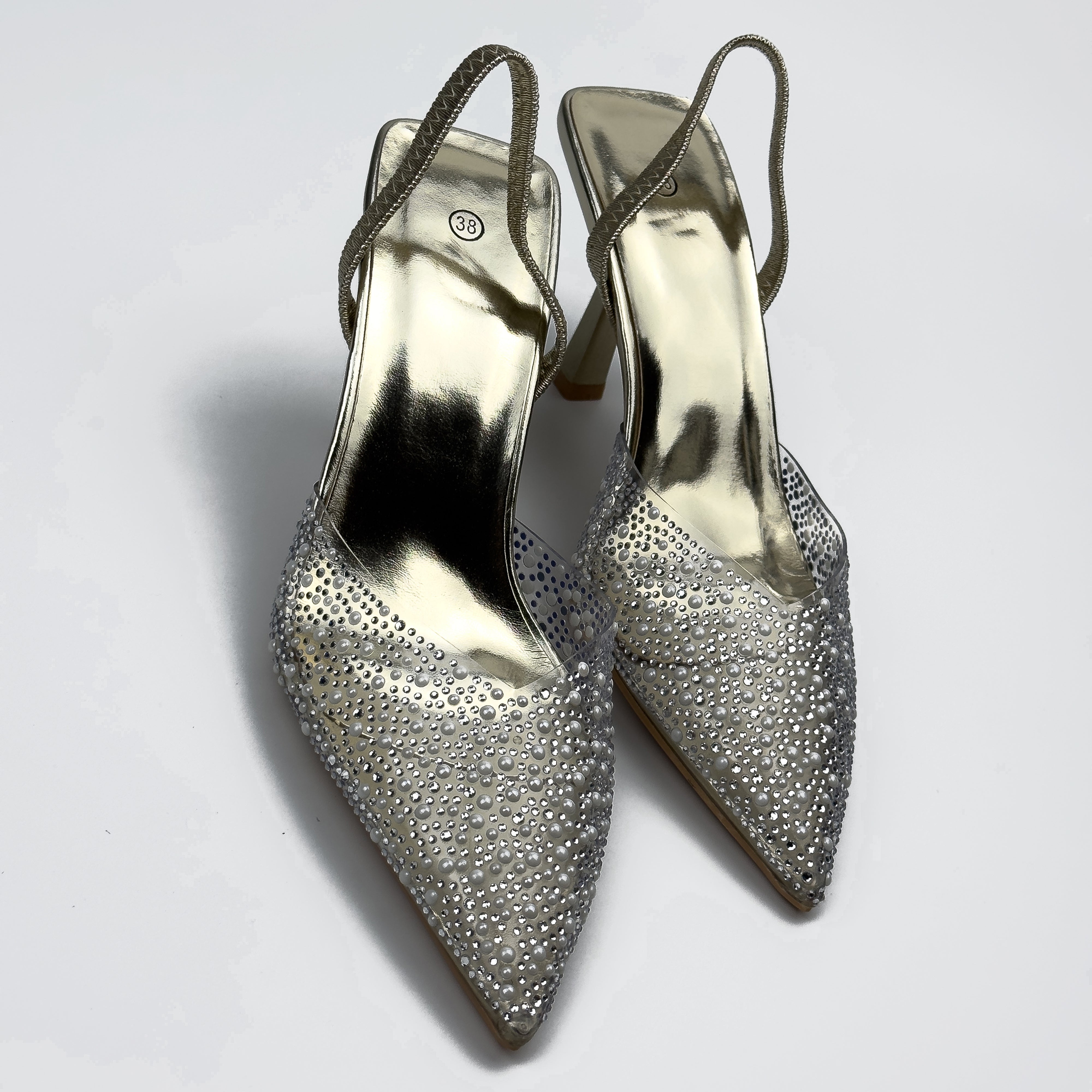 Escarpins Slingback à Strass