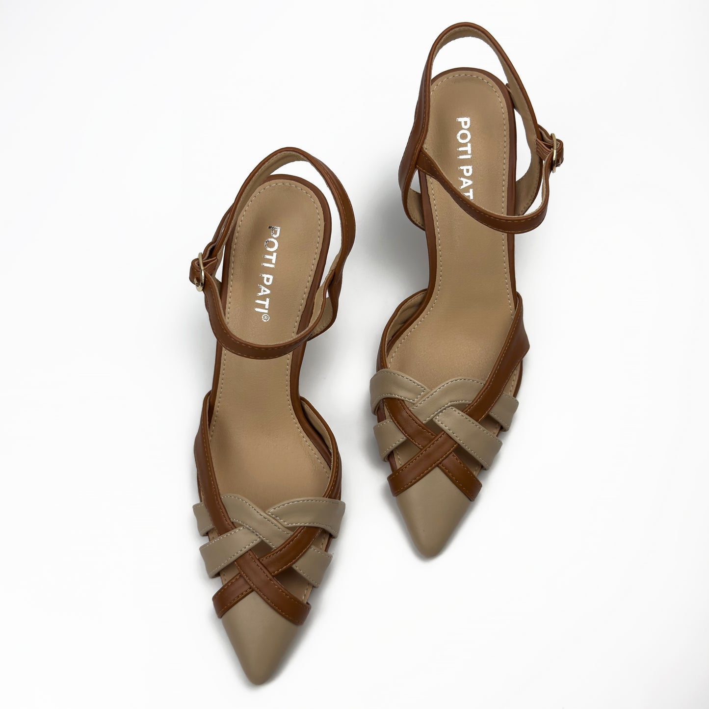 Escarpins Slingback Tressés