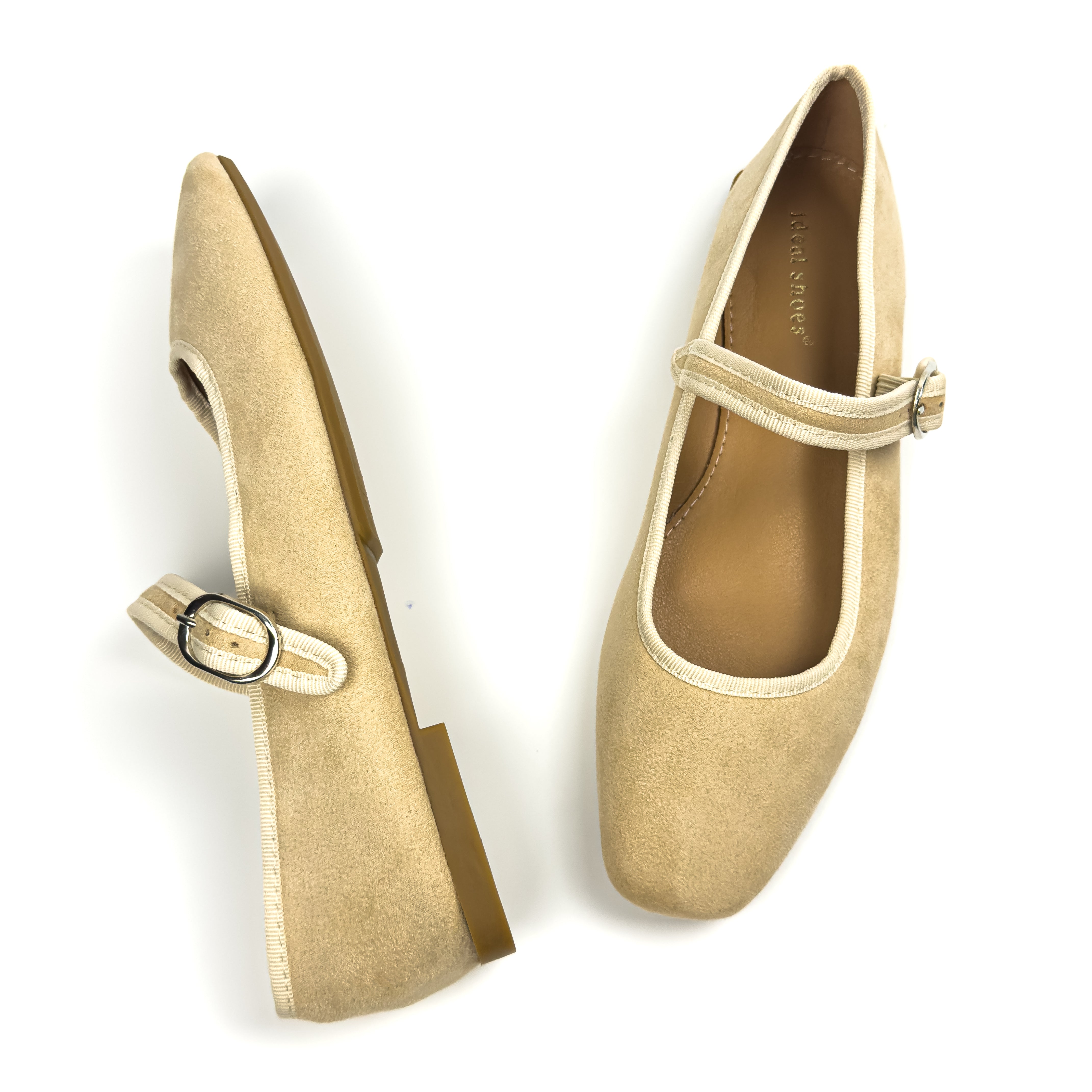 Ballerines Type Mary Jane en Suédine Douce