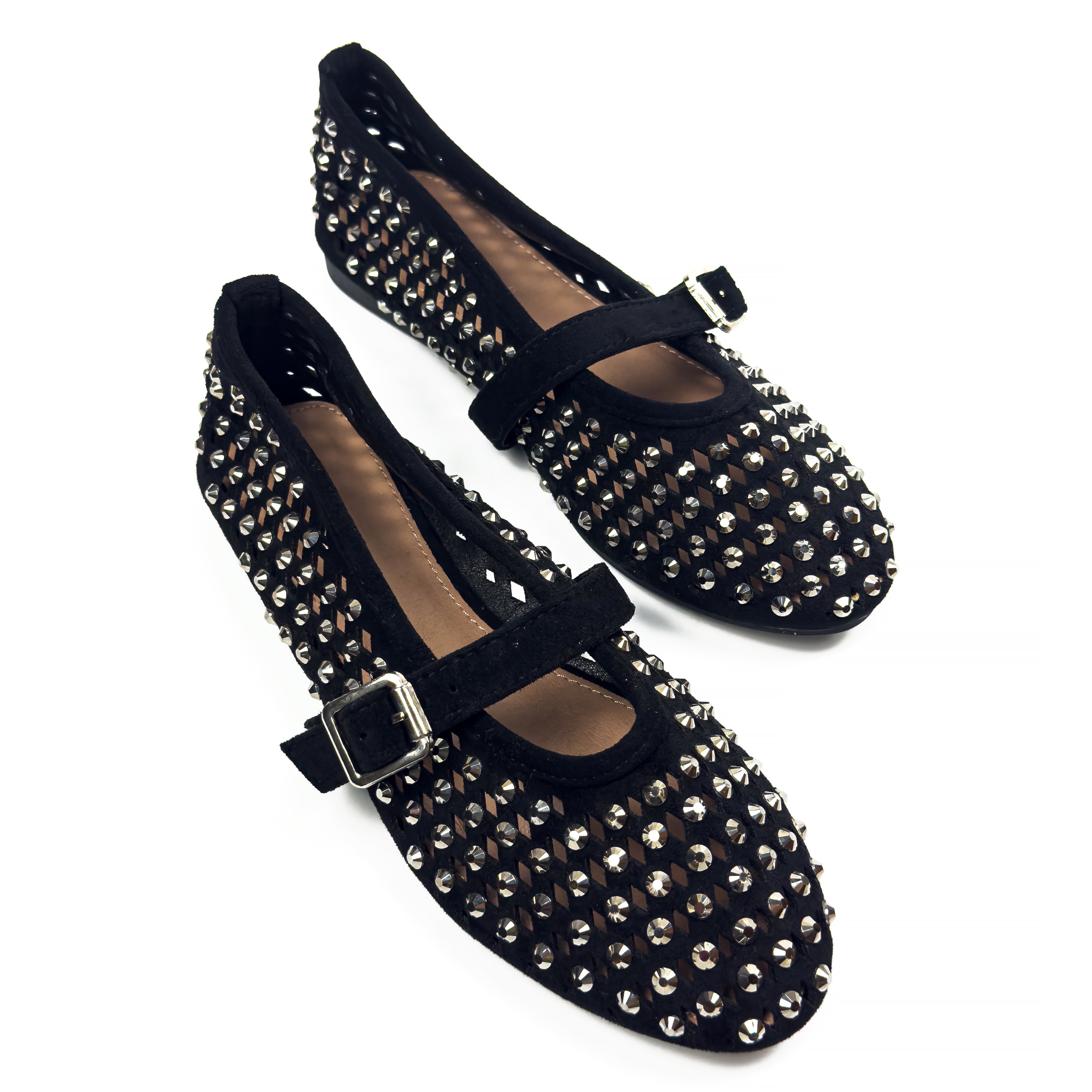 Ballerines Mary Jane Style Babies à Strass pour Femme