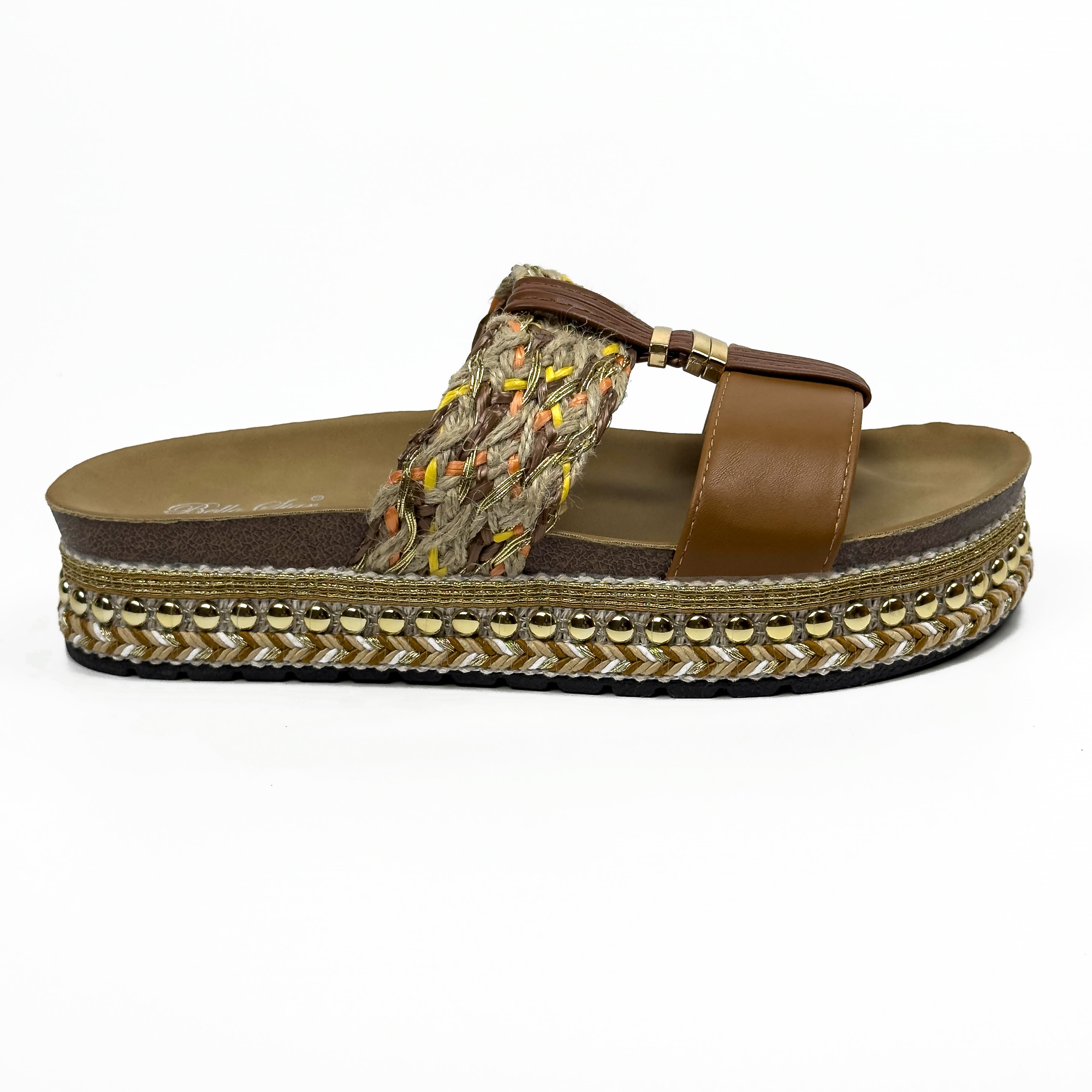 Sandales Mules à Plateforme Style Bohème Chic