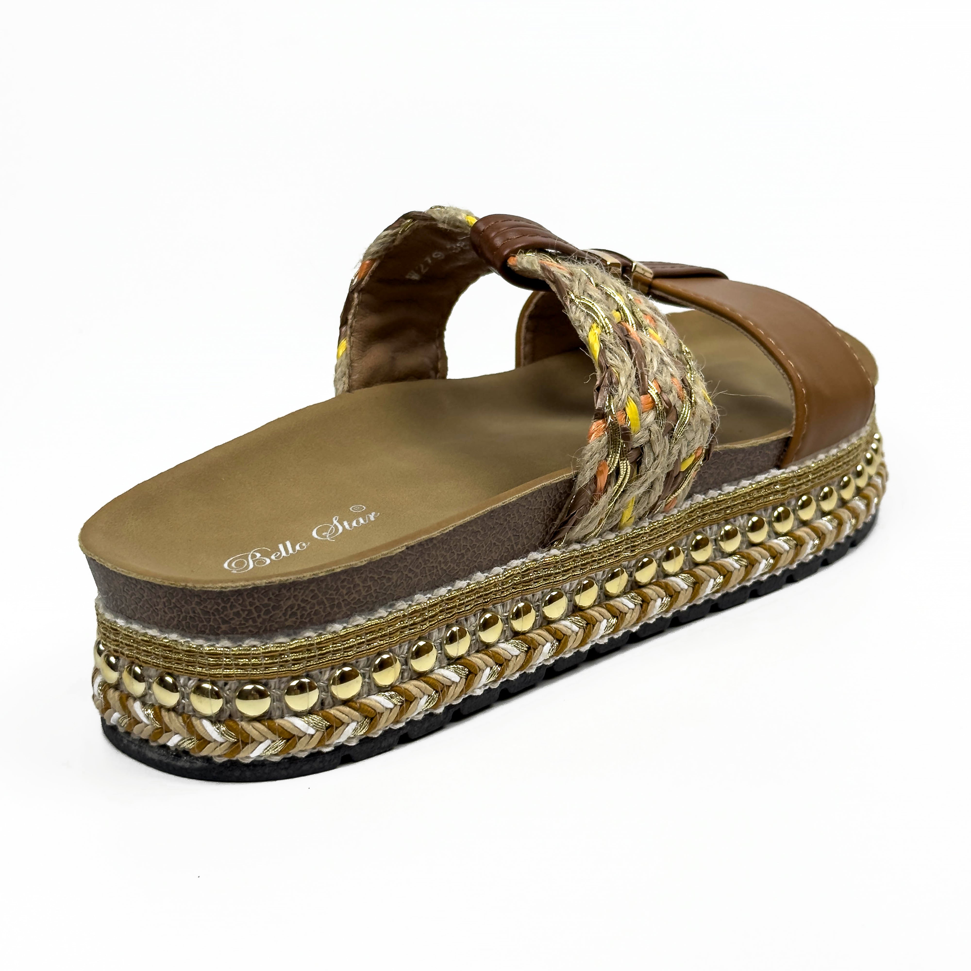 Sandales Mules à Plateforme Style Bohème Chic