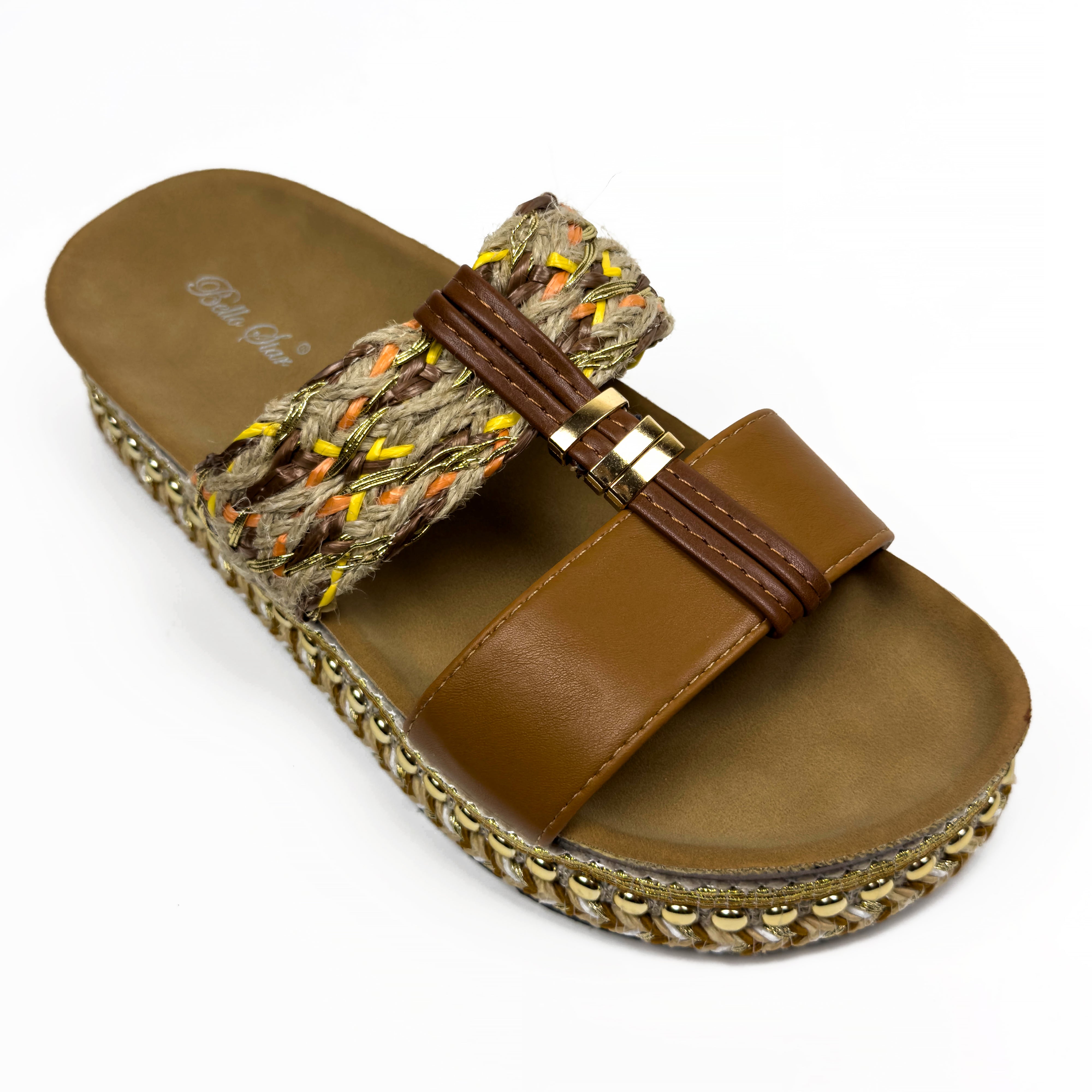 Sandales Mules à Plateforme Style Bohème Chic