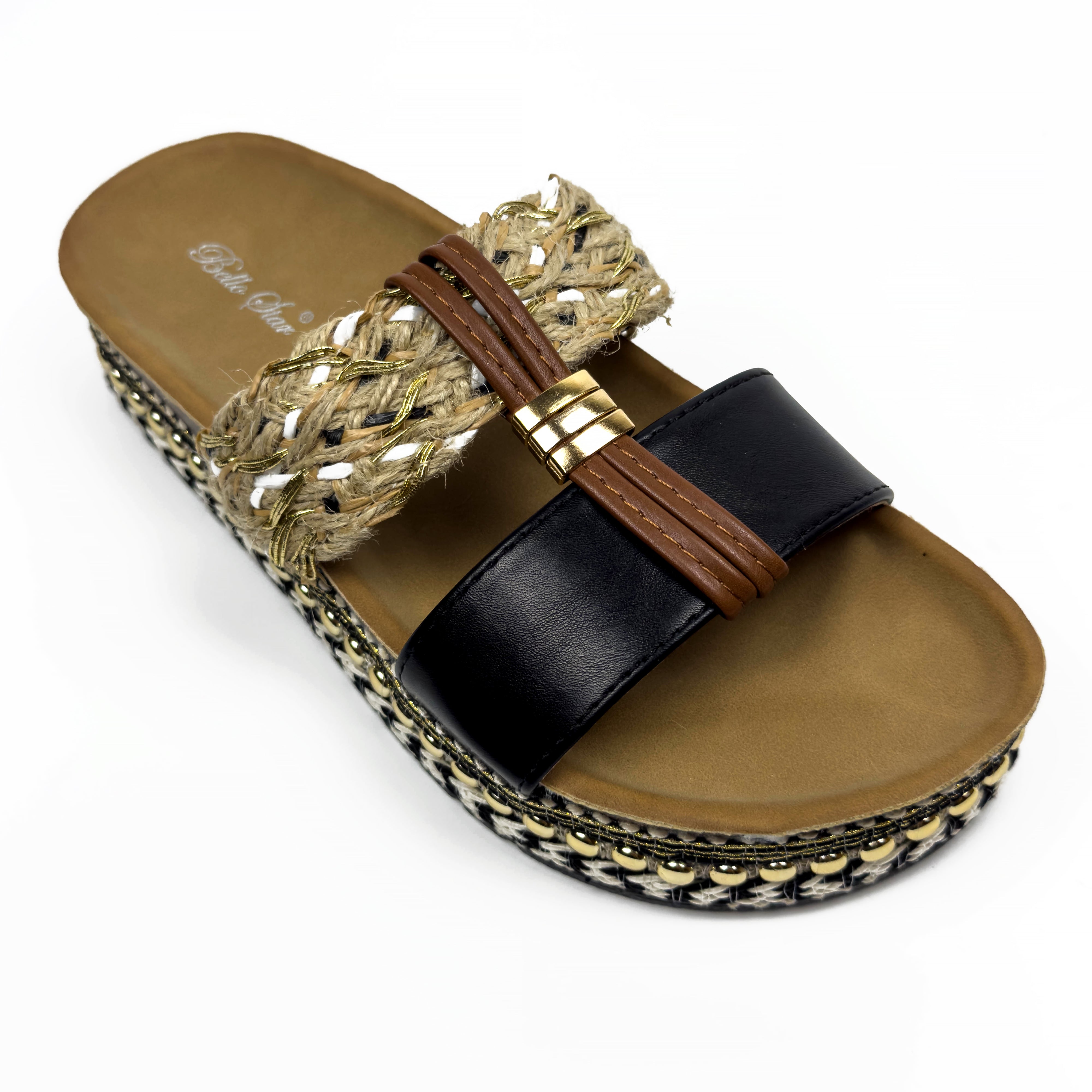 Sandales Mules à Plateforme Style Bohème Chic
