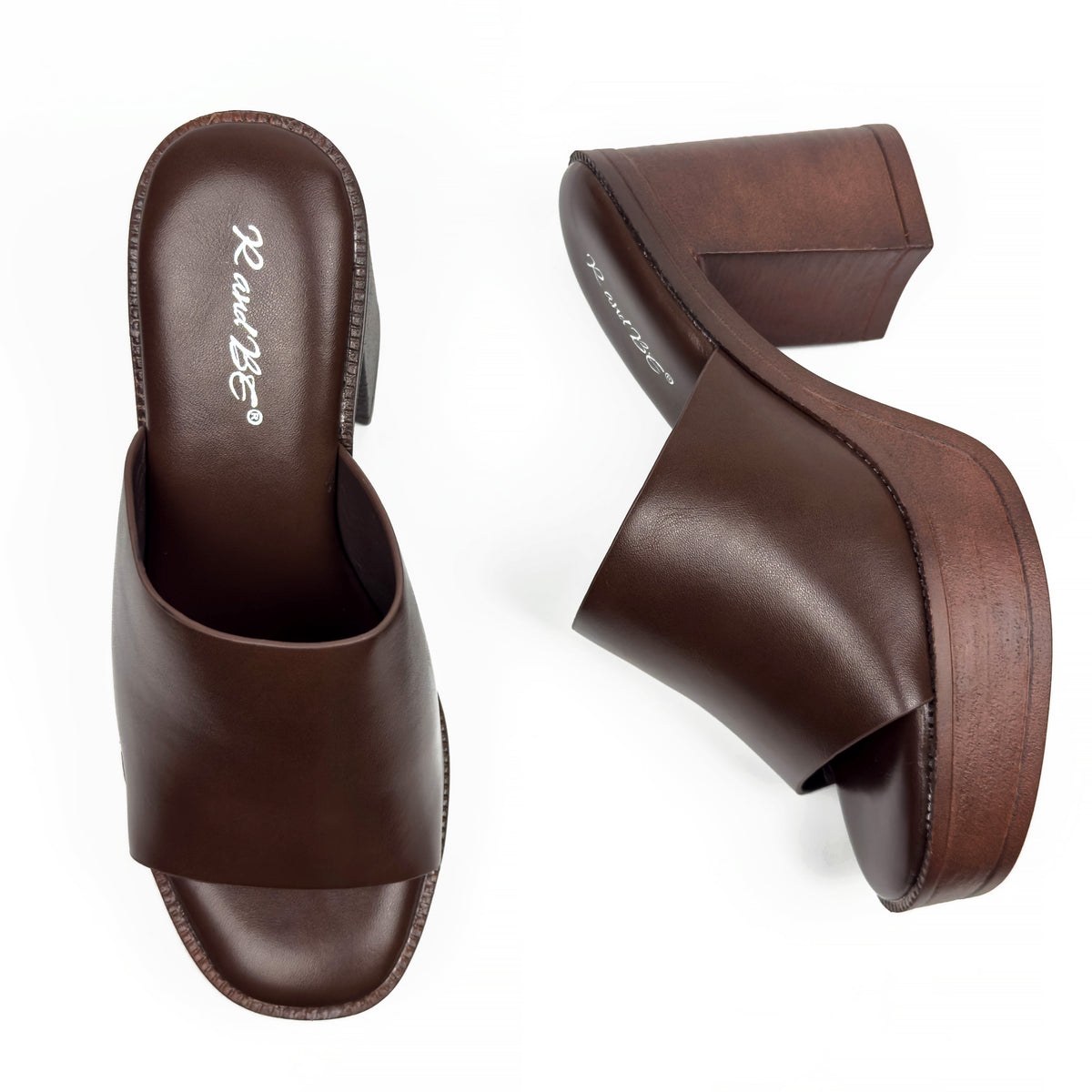 Sandales Mules à Talon Haut et Plateforme