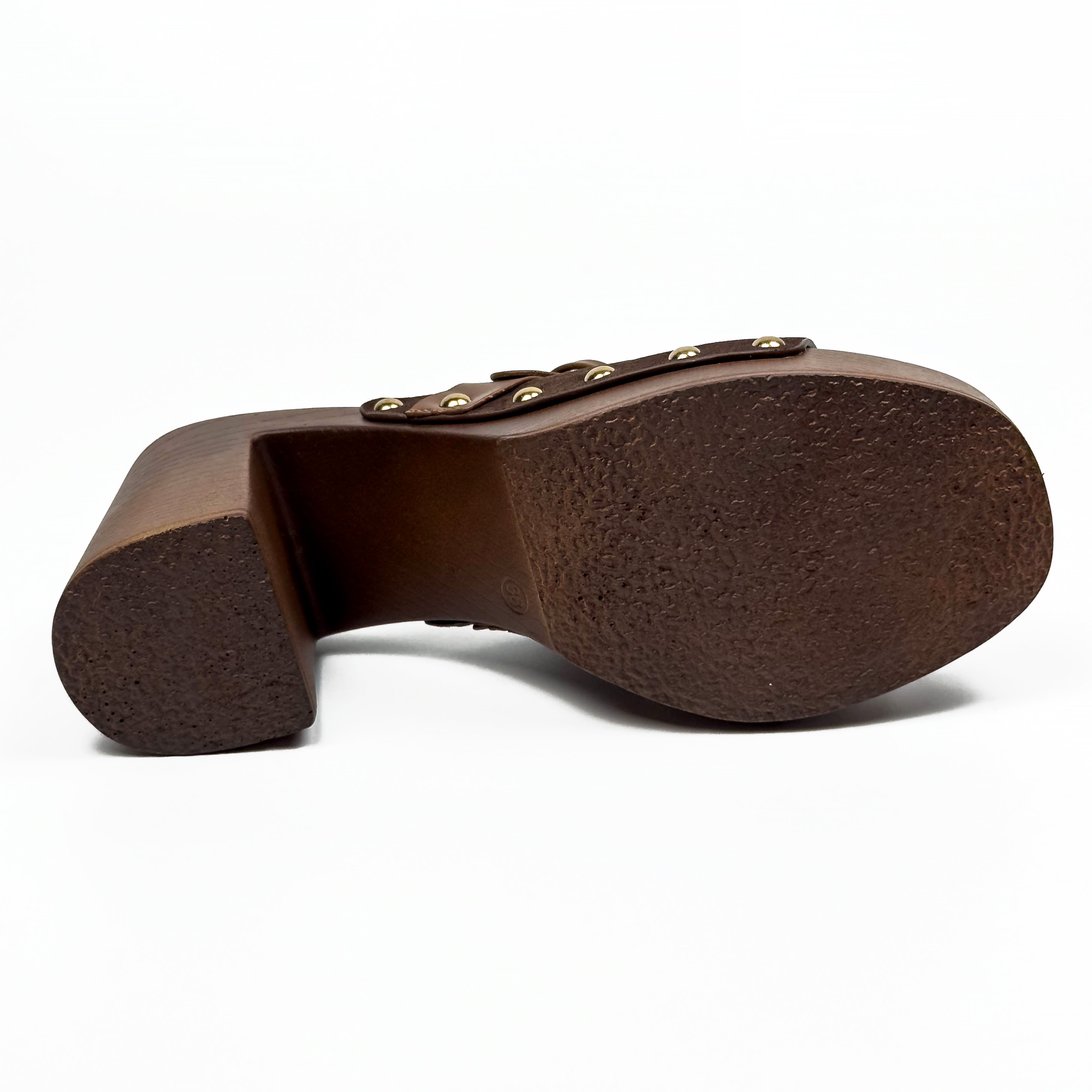 Sandales Mules à Talon Style Sabot Vintage