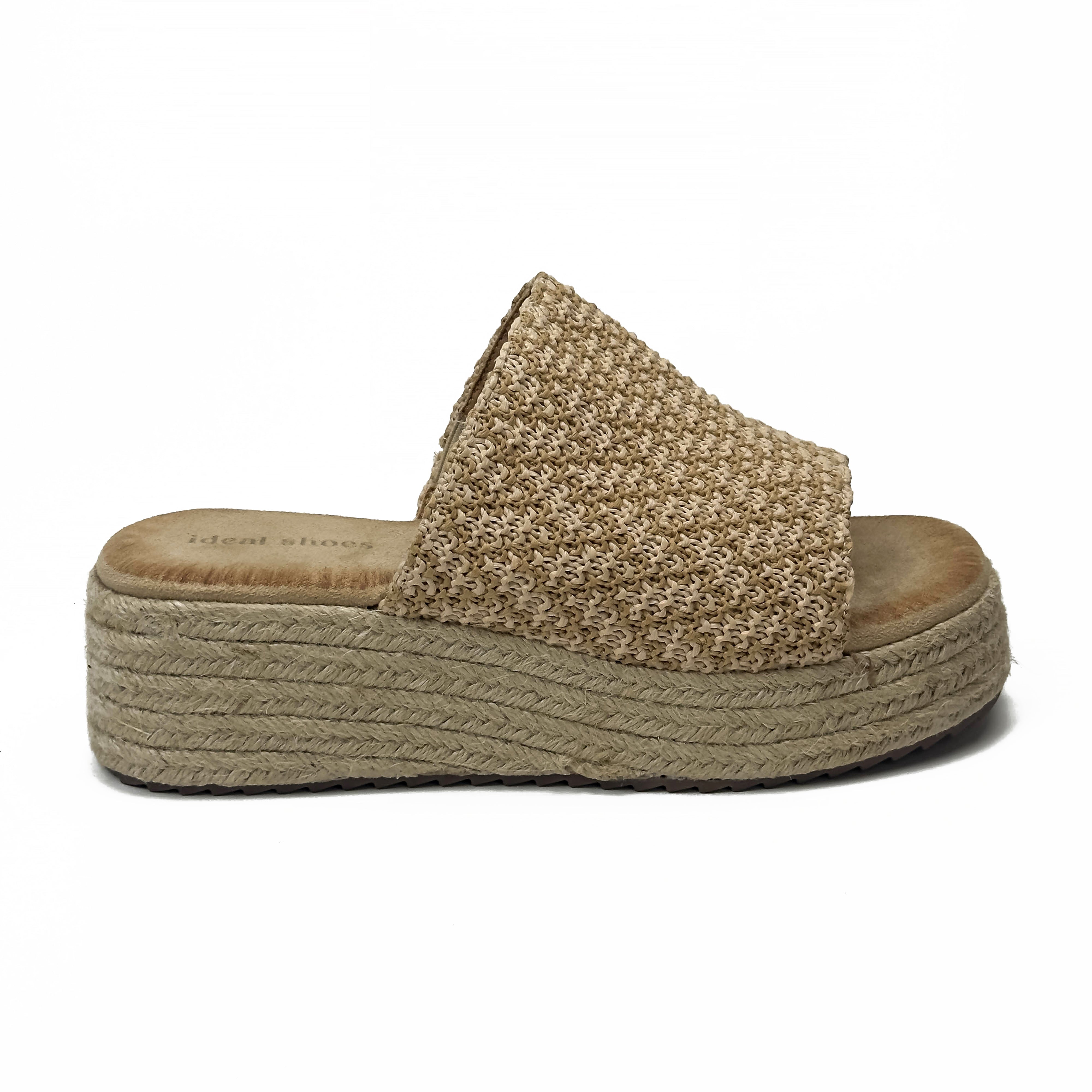 Sandales Compensées Style Espadrille