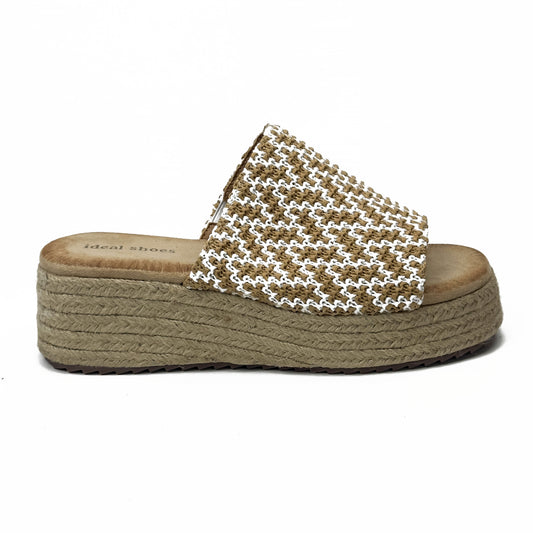 Sandales Compensées Style Espadrille
