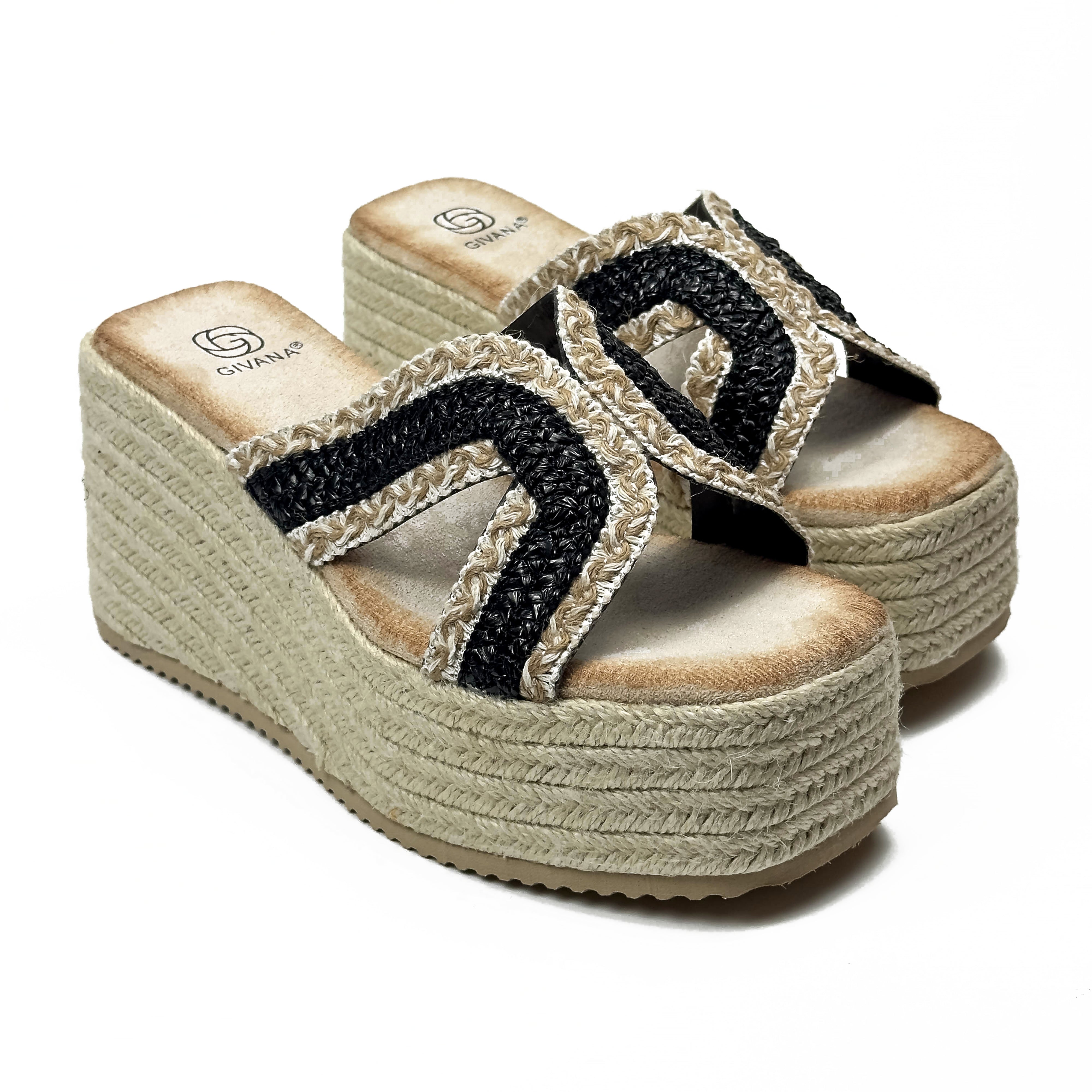 Sandales Compensées Mules Bohèmes