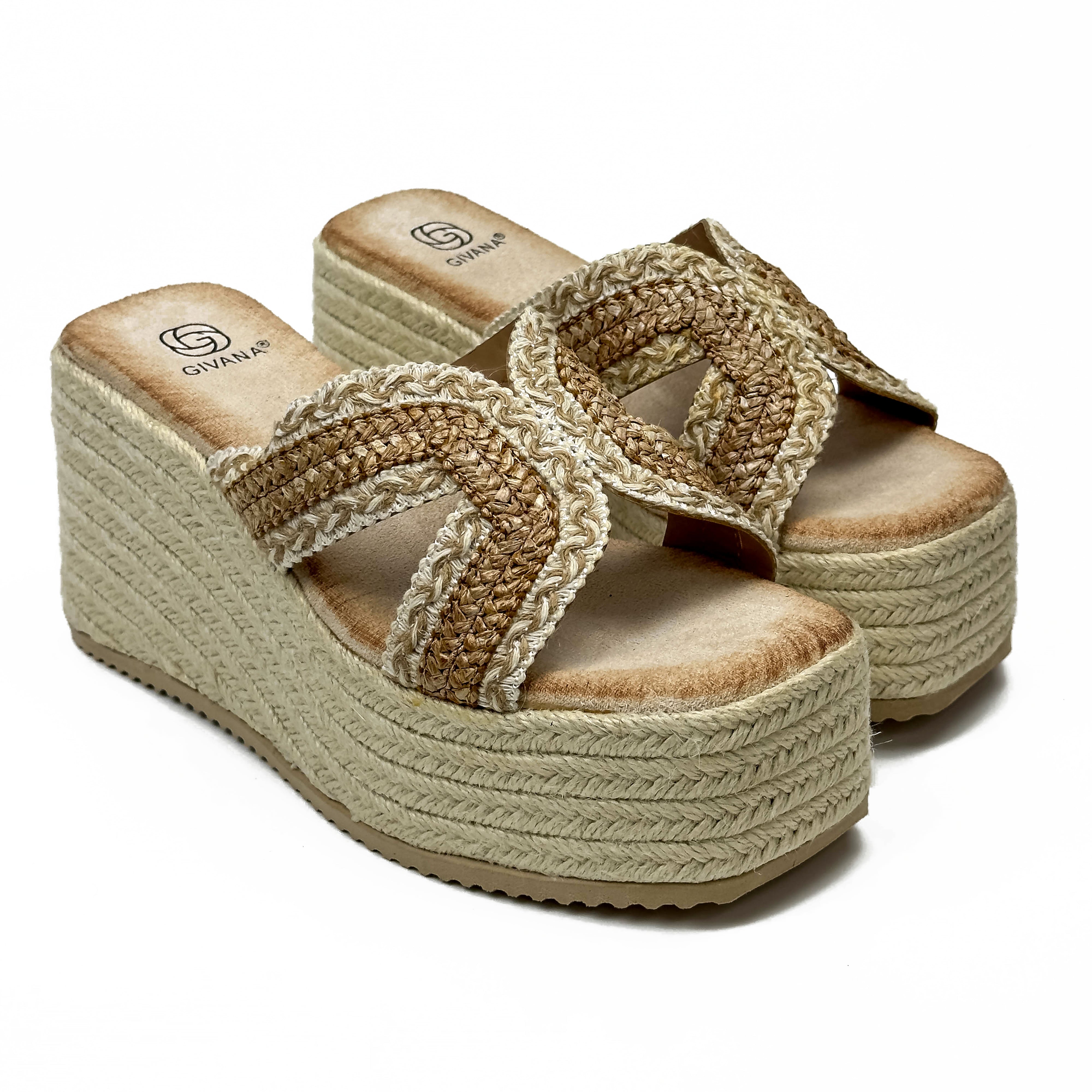 Sandales Compensées Mules Bohèmes