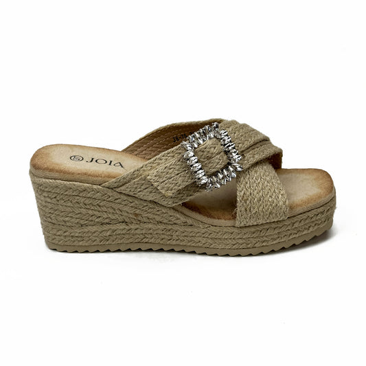 Sandales Compensées Mules Bohème & Strass