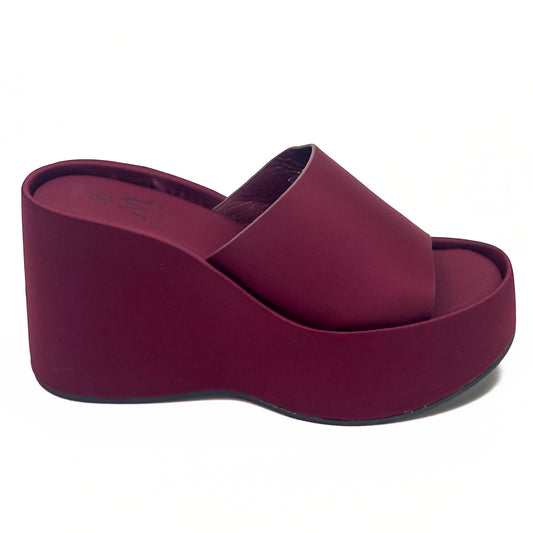 S Compensées à Semelle Plateforme Style Y2K en Faux Cuir Smooth