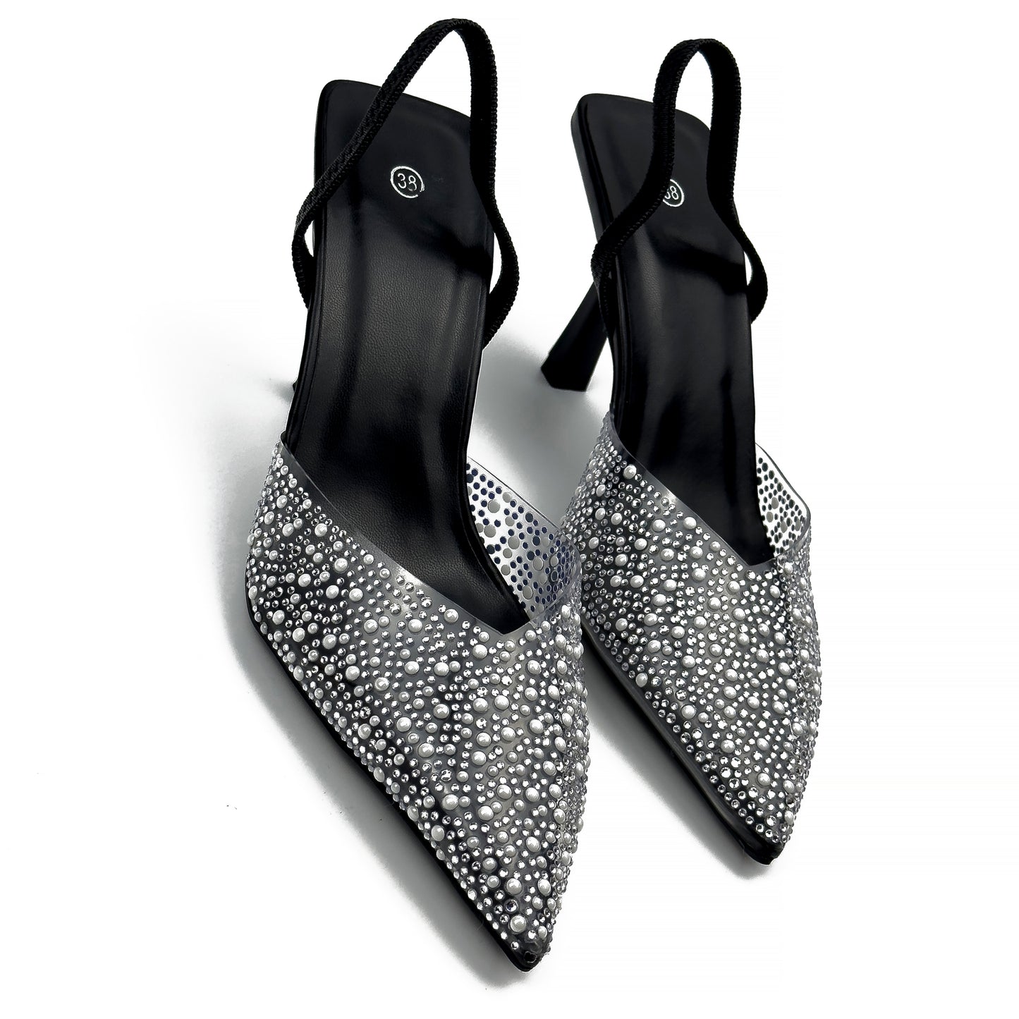 Escarpins Slingback à Strass