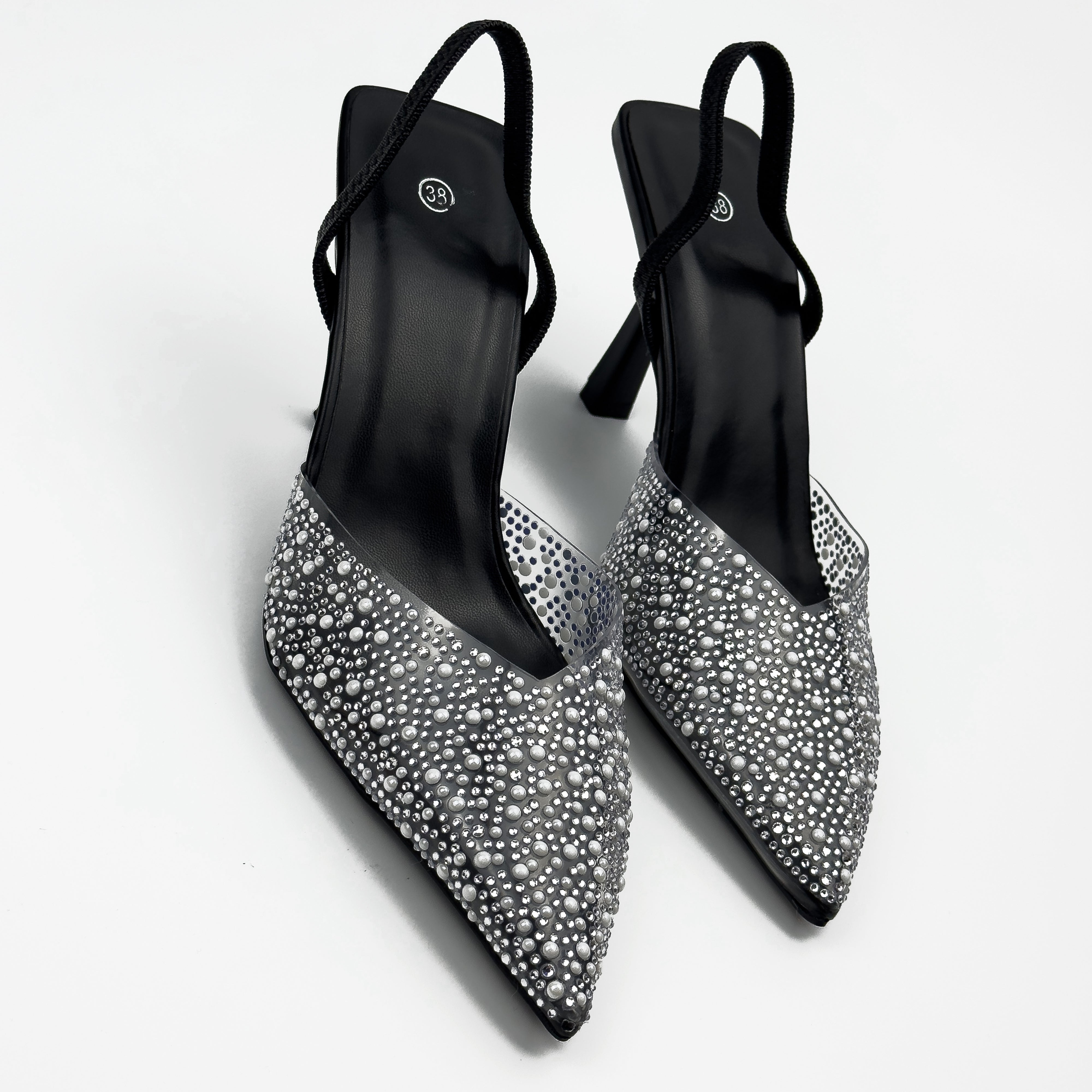 Escarpins Slingback à Strass