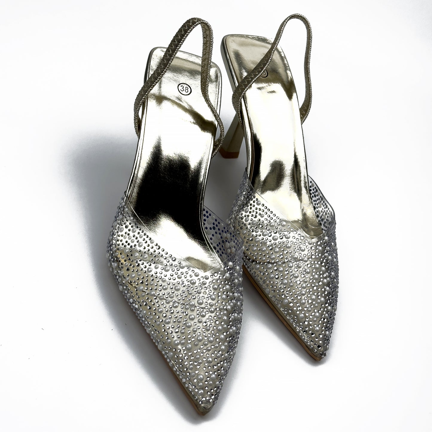 Escarpins Slingback à Strass