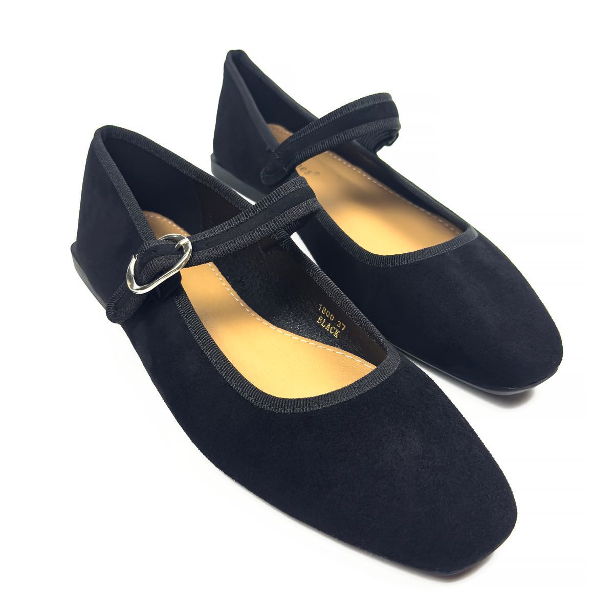 Ballerines Type Mary Jane en Suédine Douce