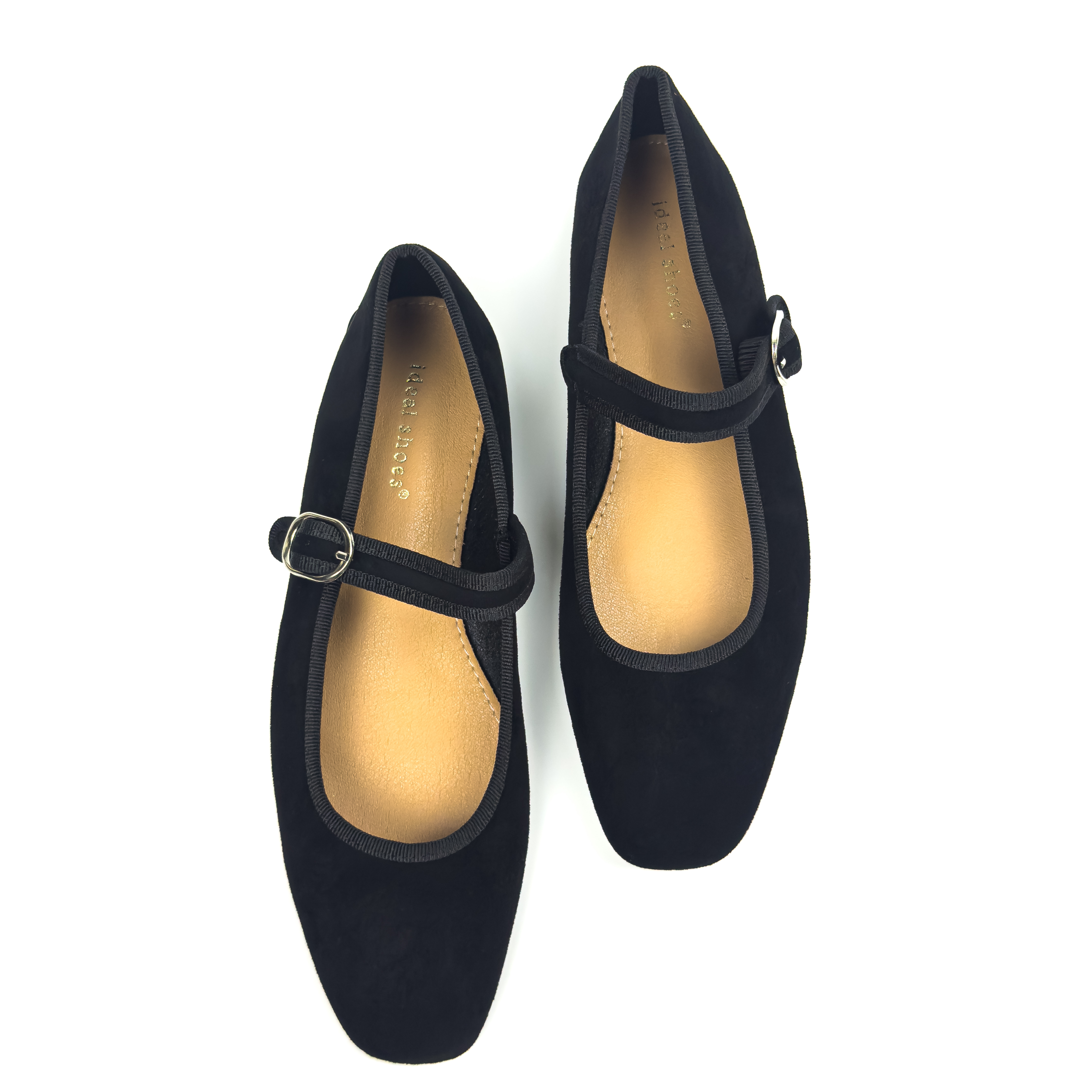 Ballerines Type Mary Jane en Suédine Douce