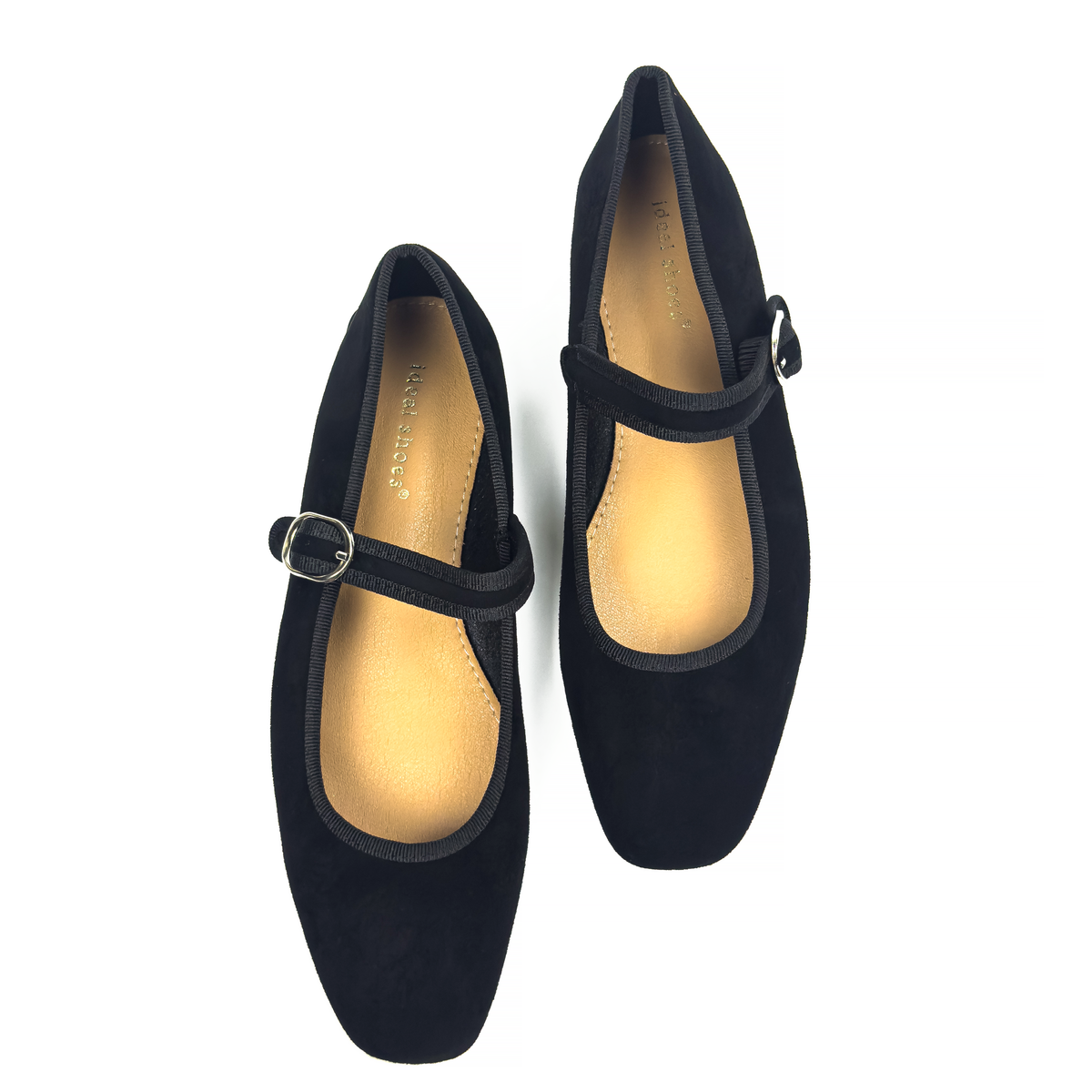 Ballerines Type Mary Jane en Suédine Douce