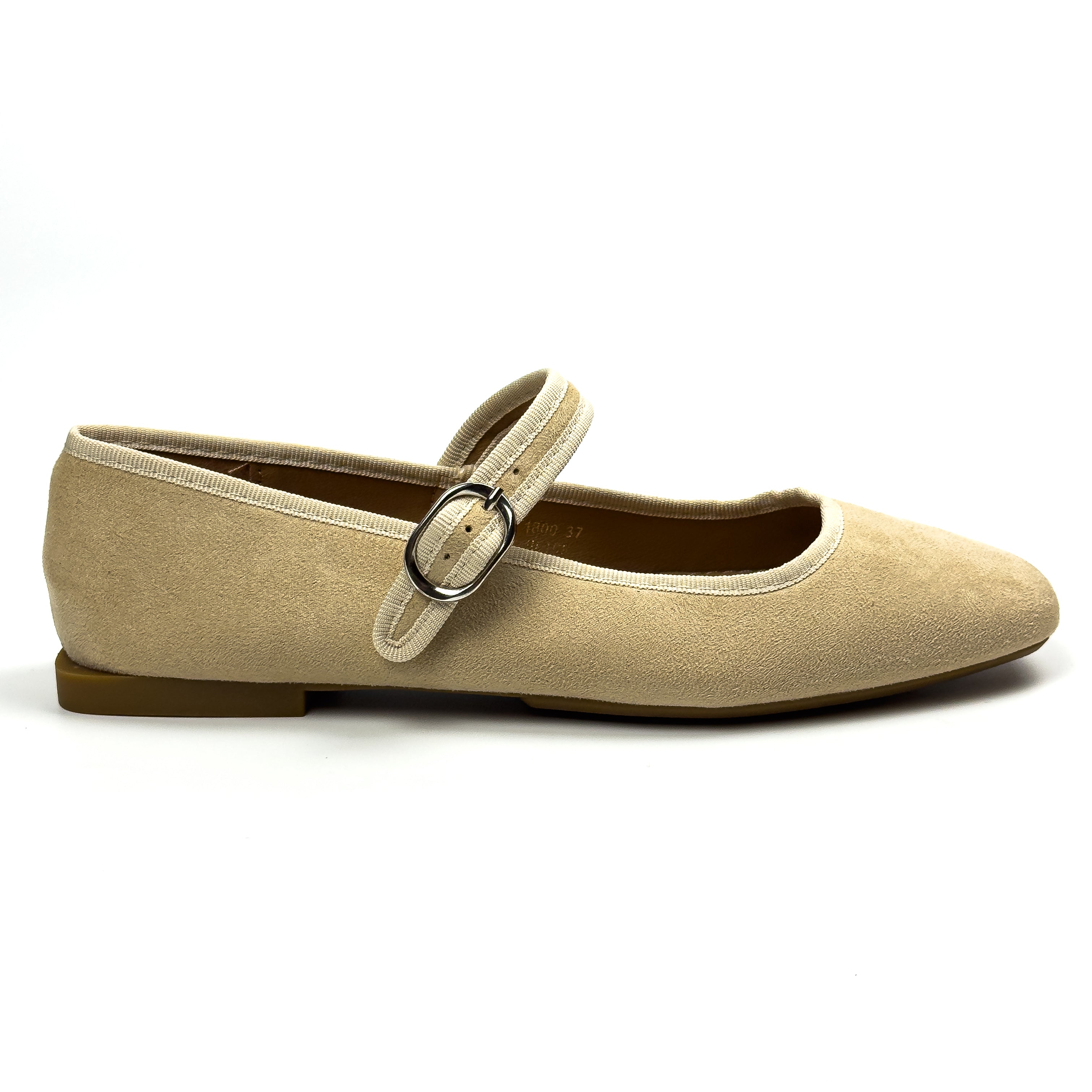 Ballerines Type Mary Jane en Suédine Douce