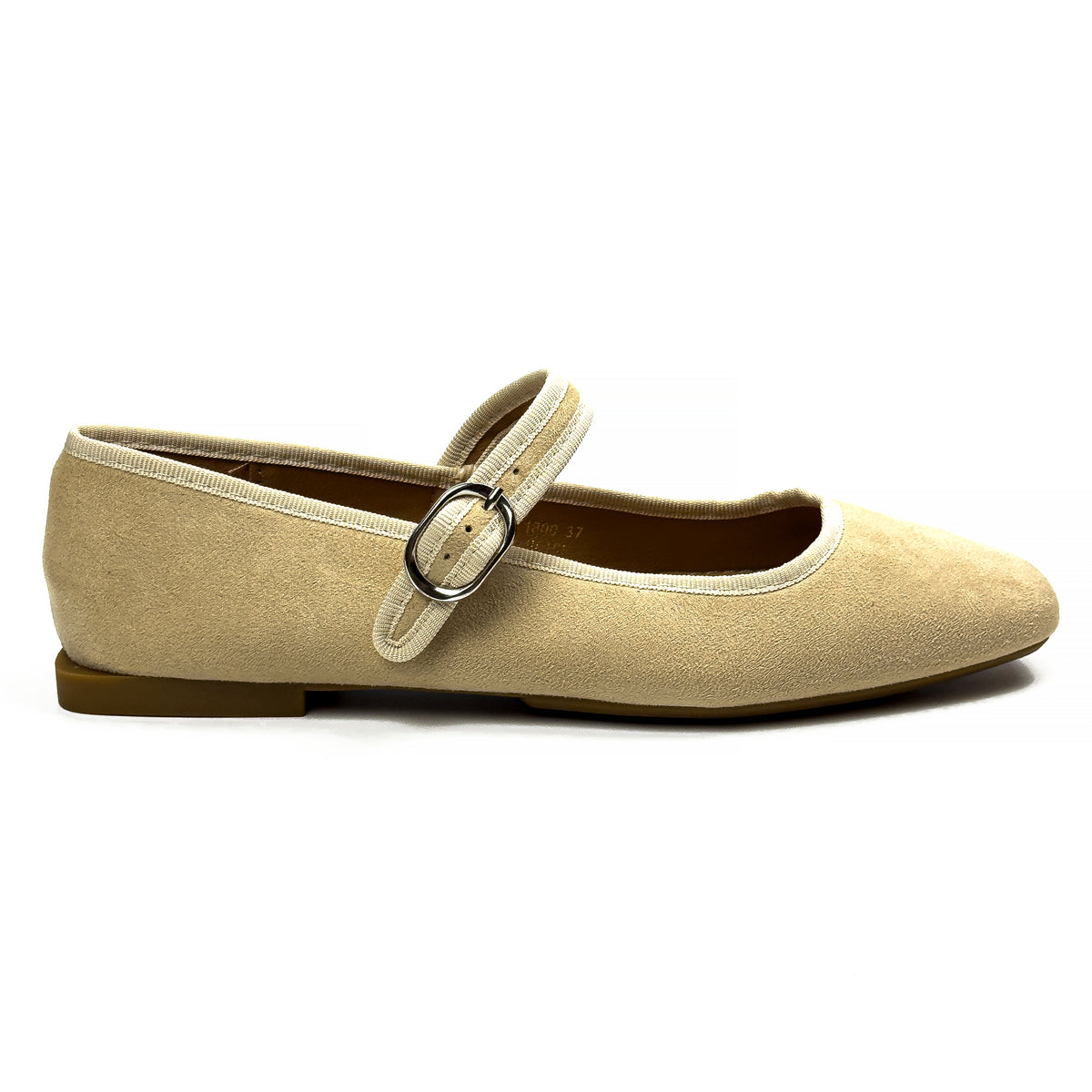 Ballerines Type Mary Jane en Suédine Douce