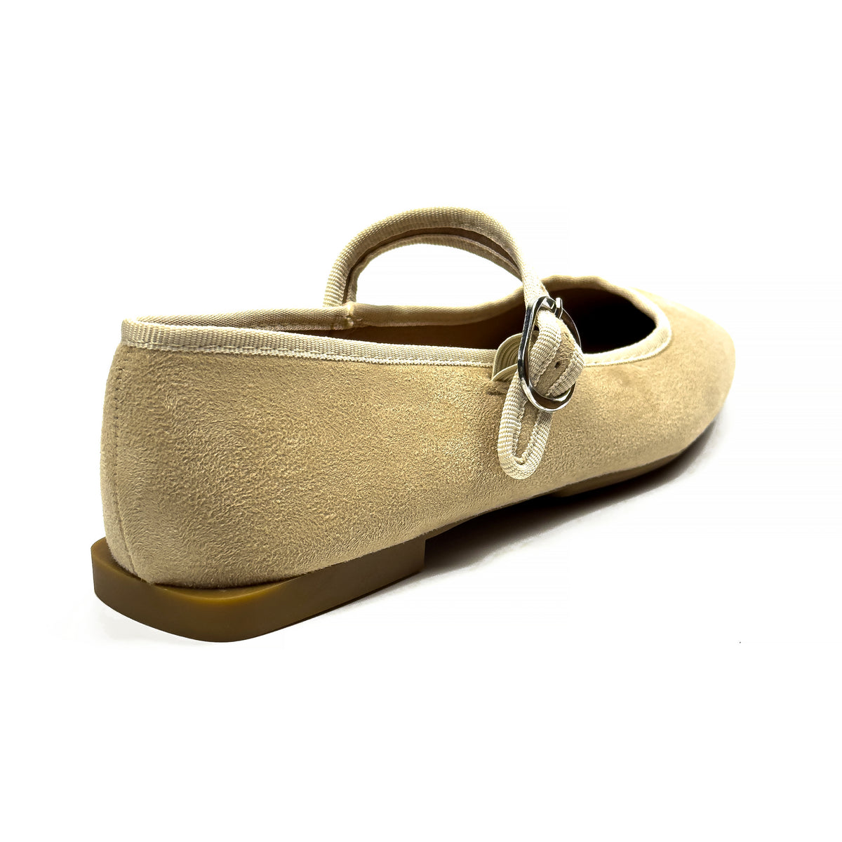 Ballerines Type Mary Jane en Suédine Douce
