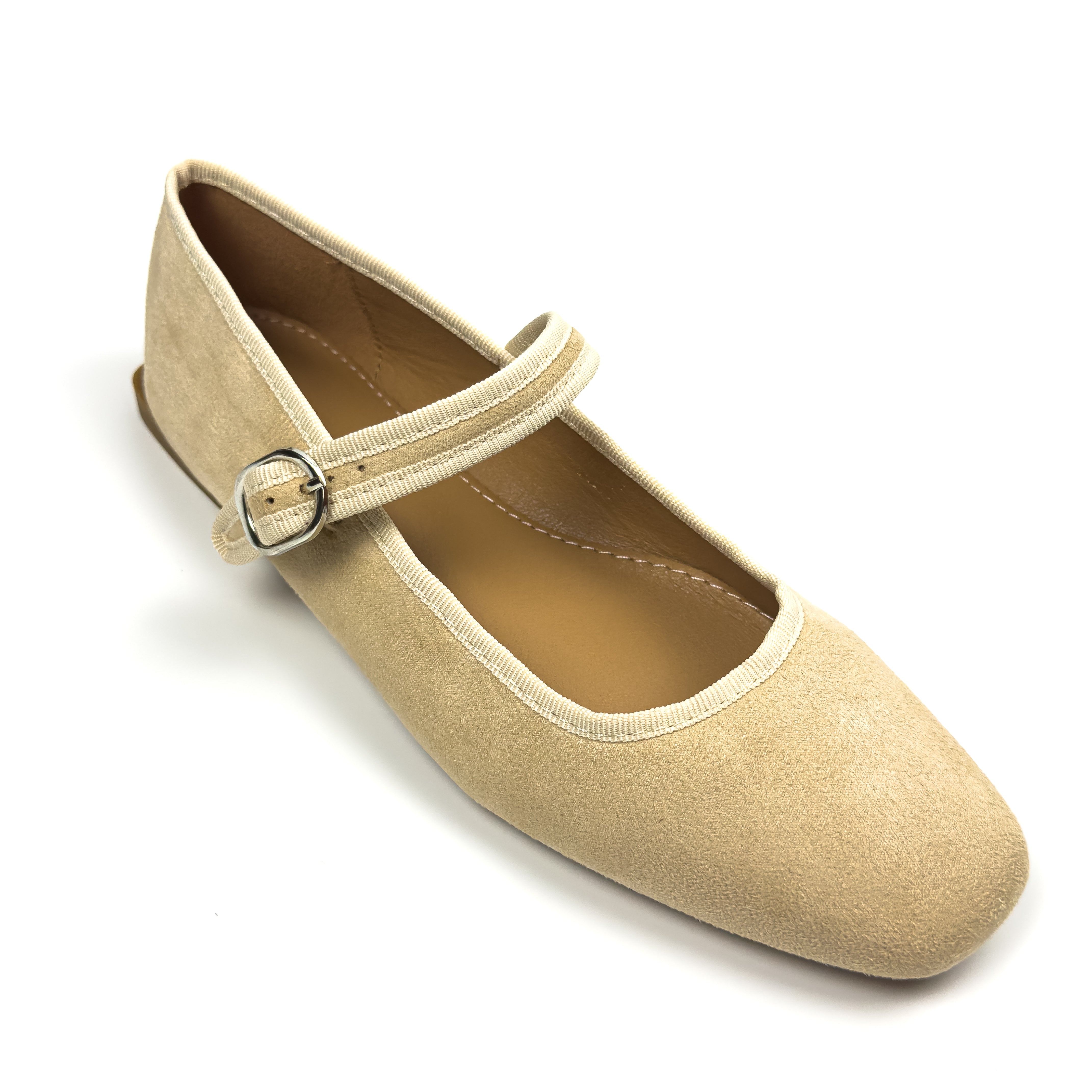 Ballerines Type Mary Jane en Suédine Douce