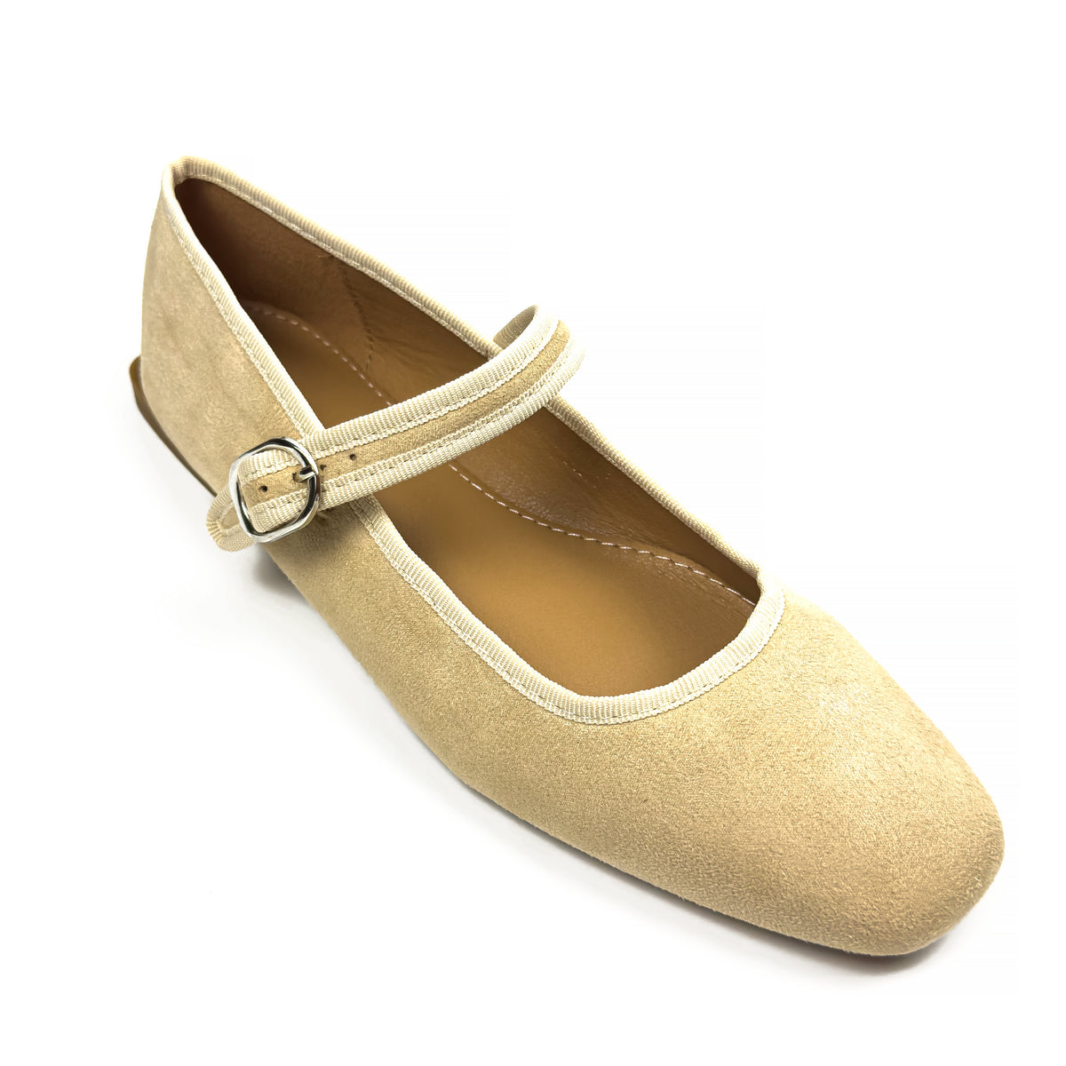 Ballerines Type Mary Jane en Suédine Douce