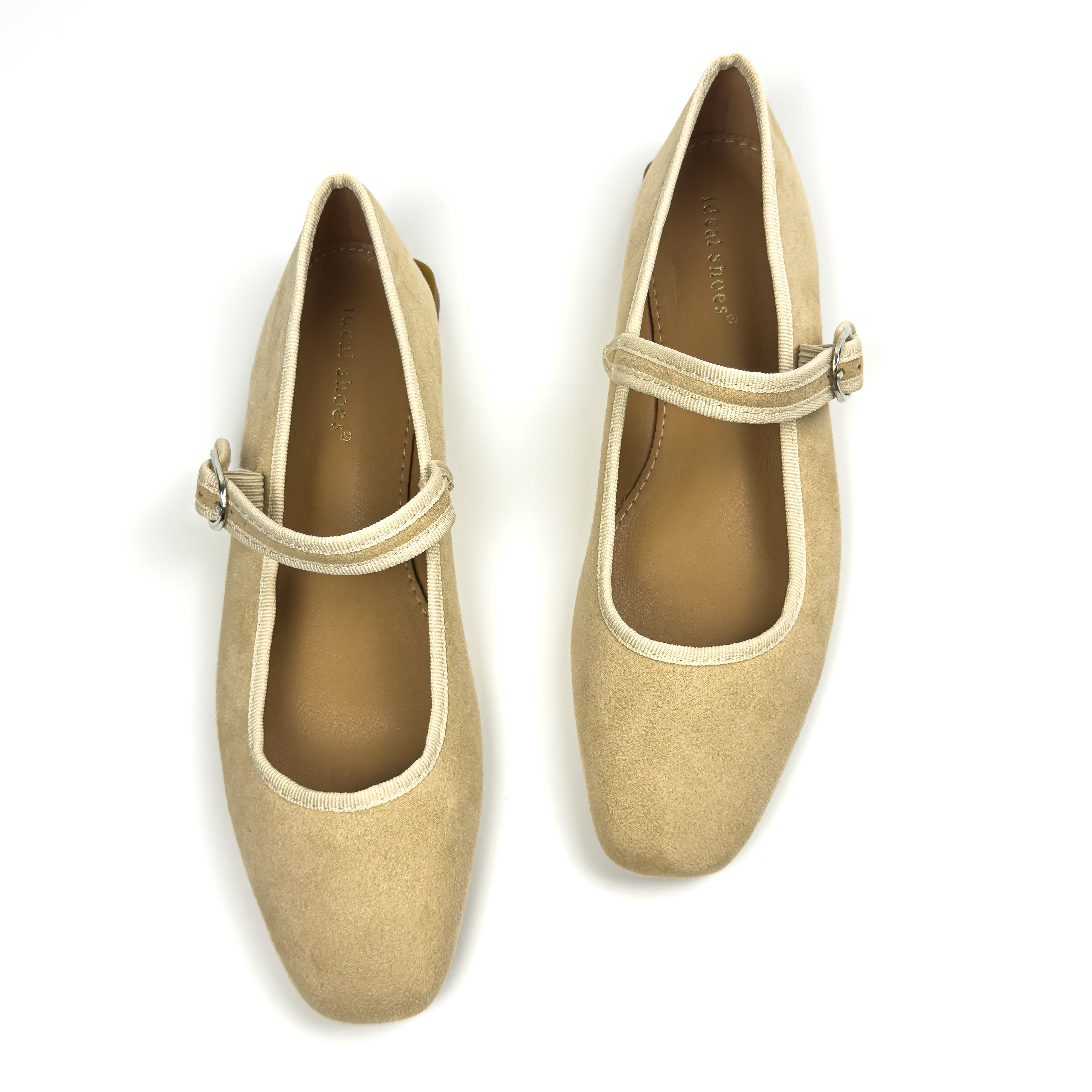 Ballerines Type Mary Jane en Suédine Douce