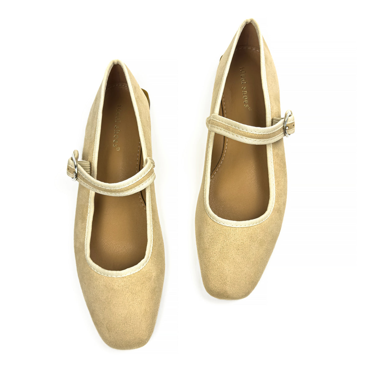 Ballerines Type Mary Jane en Suédine Douce
