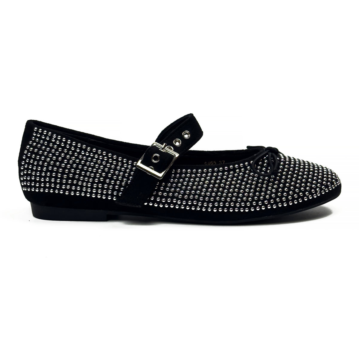 Ballerines Mary Jane Cloutées en Suédine