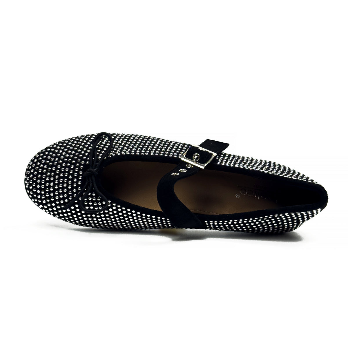 Ballerines Mary Jane Cloutées en Suédine