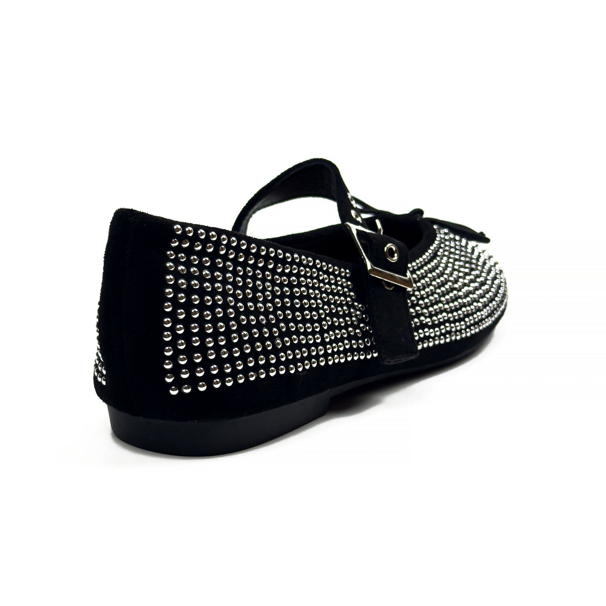 Ballerines Mary Jane Cloutées en Suédine
