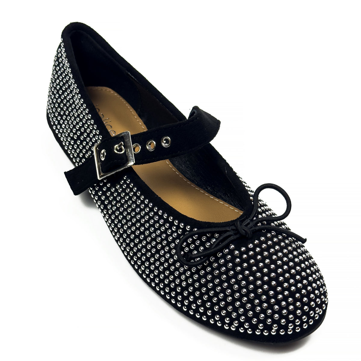 Ballerines Mary Jane Cloutées en Suédine