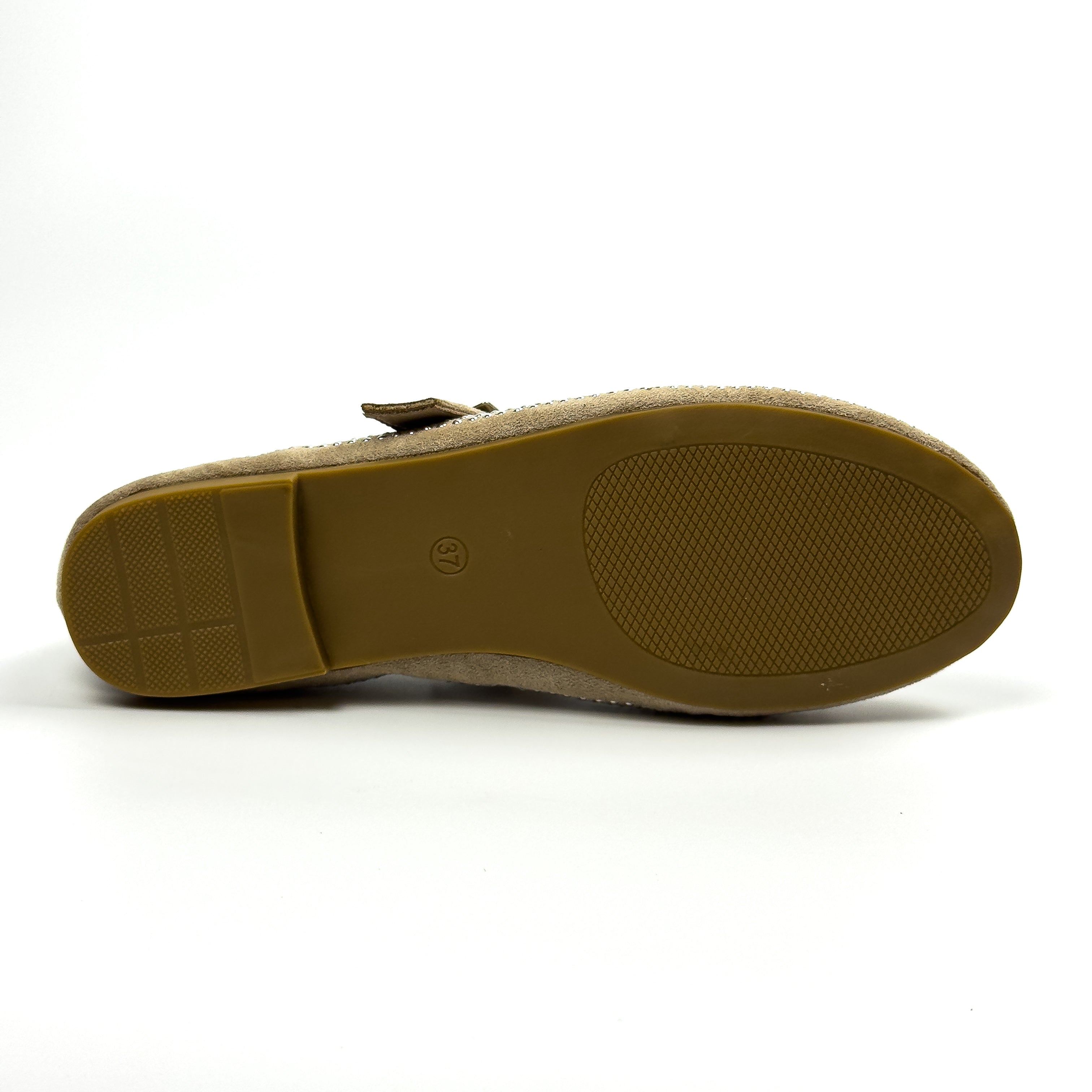 Ballerines Mary Jane Cloutées en Suédine