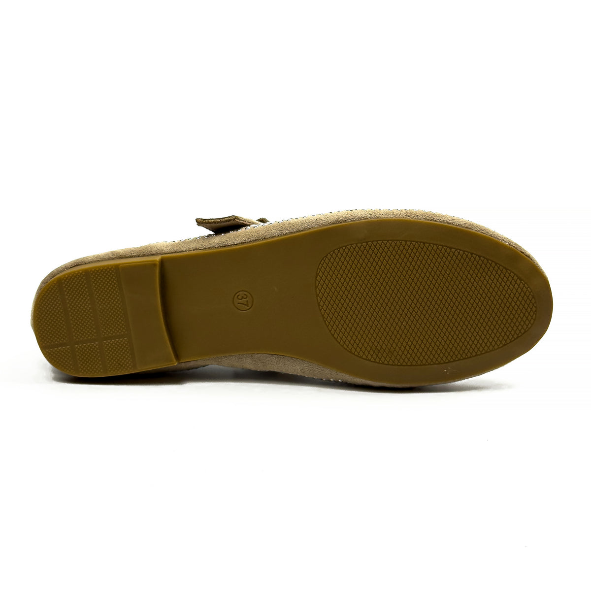 Ballerines Mary Jane Cloutées en Suédine