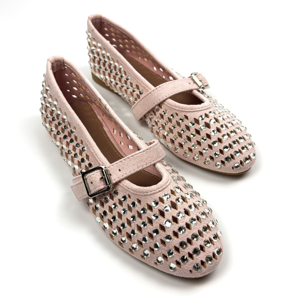 Ballerines Mary Jane Style Babies à Strass pour Femme