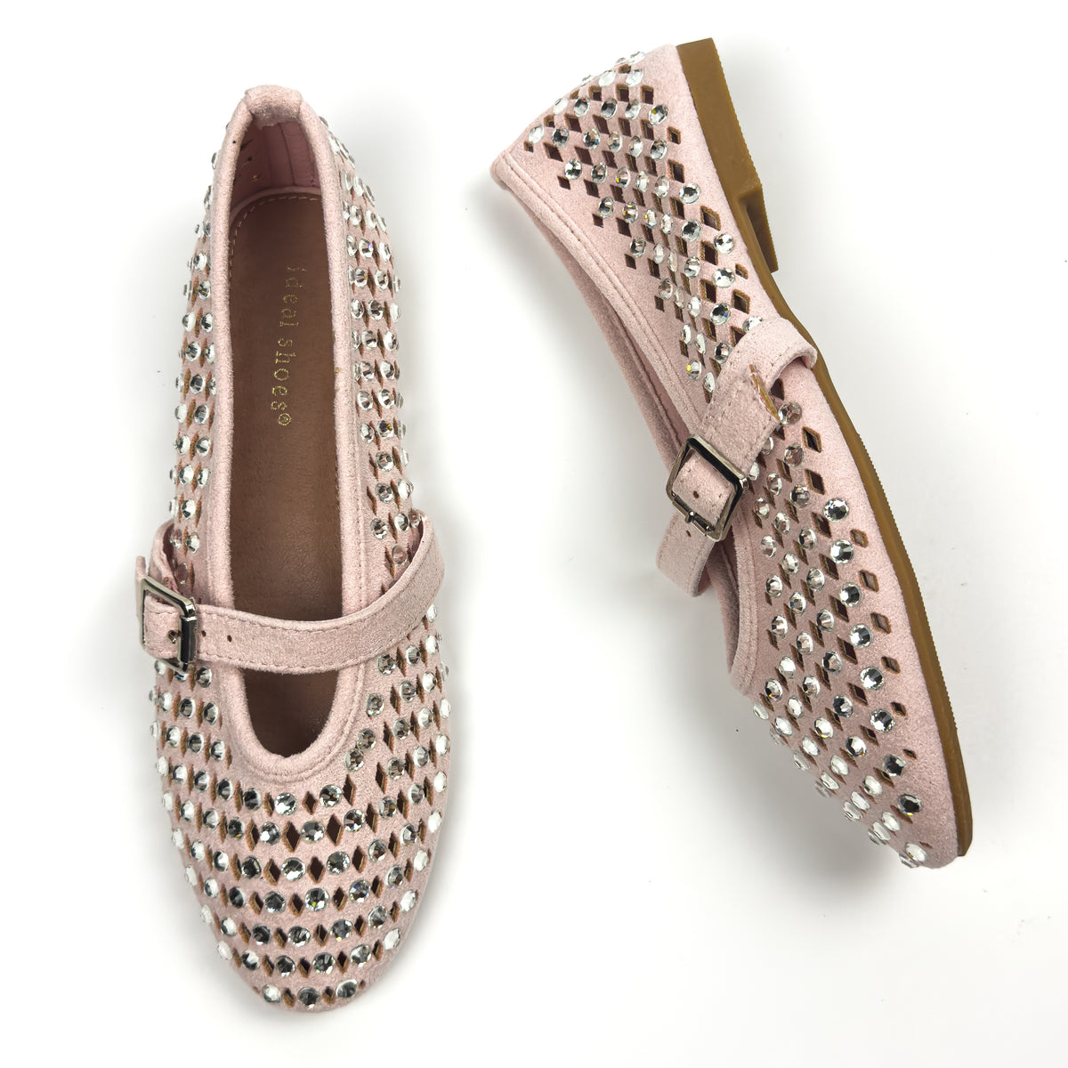 Ballerines Mary Jane Style Babies à Strass pour Femme