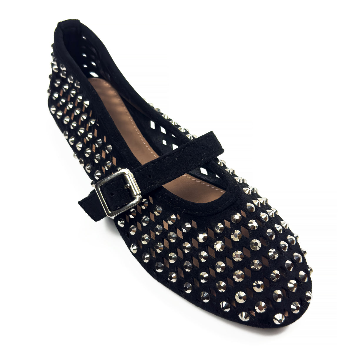 Ballerines Mary Jane Style Babies à Strass pour Femme