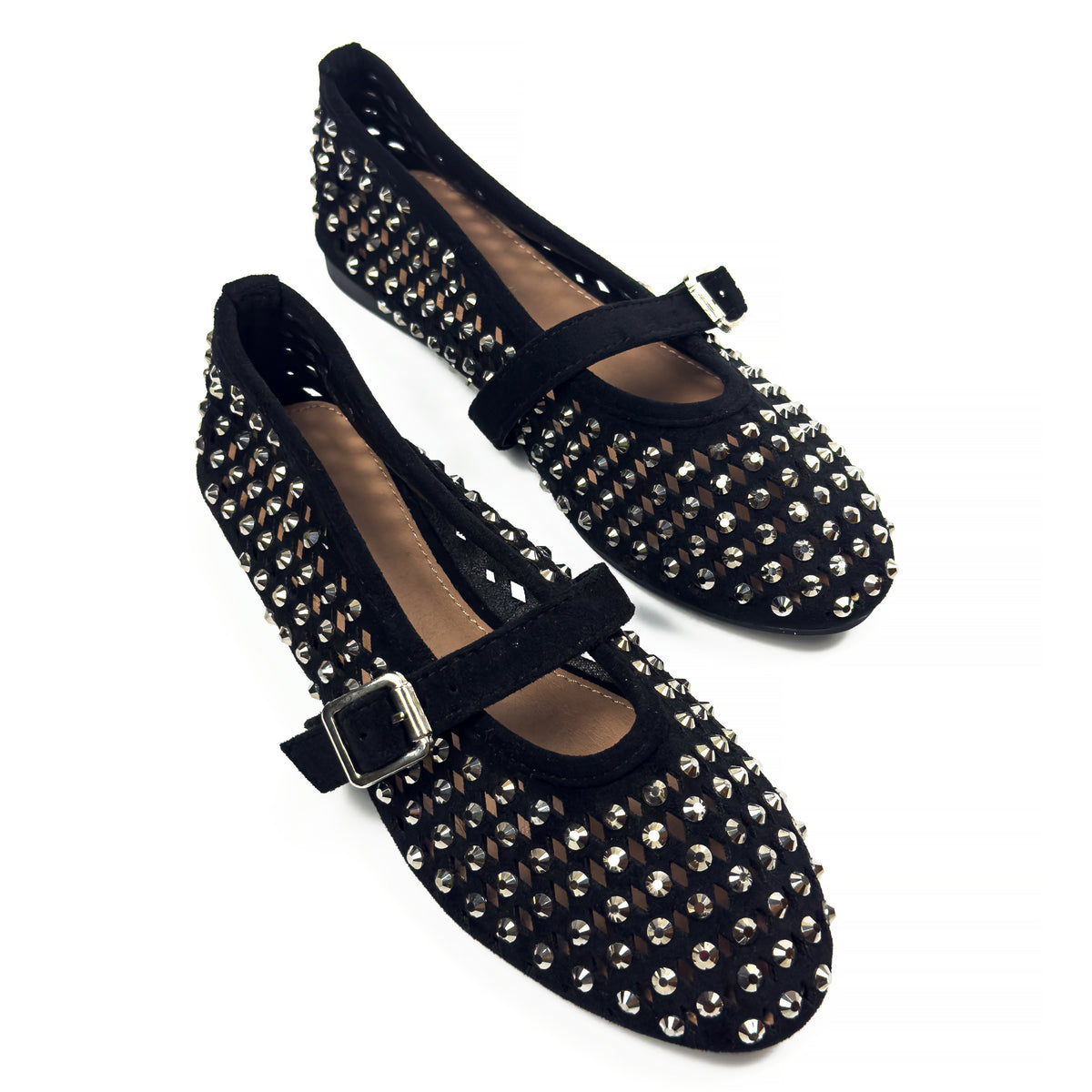 Ballerines Mary Jane Style Babies à Strass pour Femme