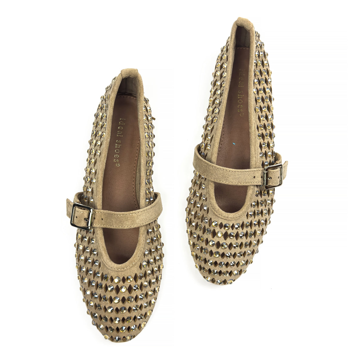 Ballerines Mary Jane Style Babies à Strass pour Femme