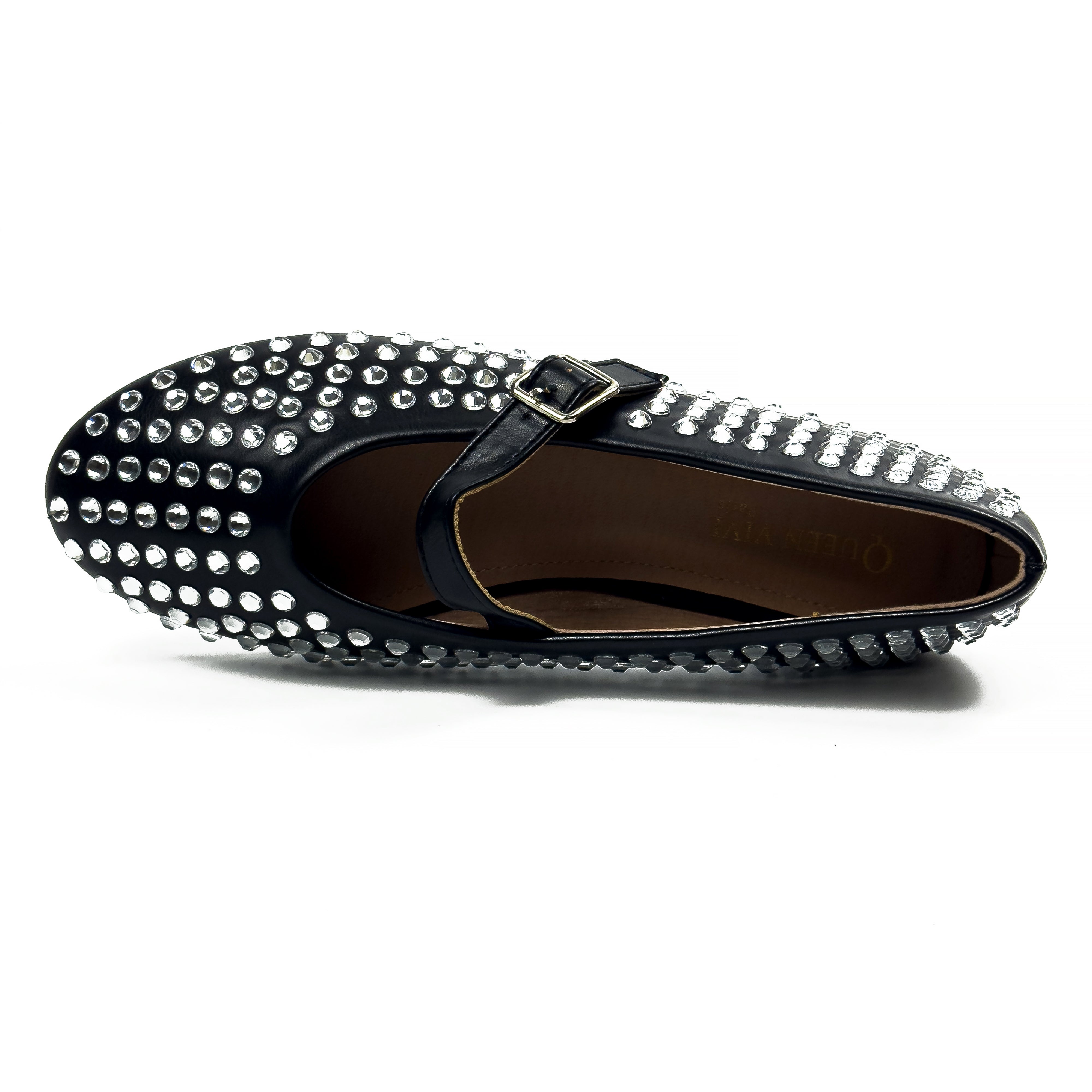 Ballerines Mary Jane Style Babies à Strass pour Femme