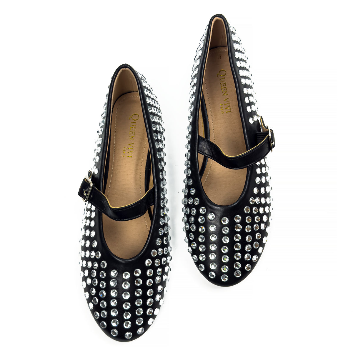 Ballerines Mary Jane Style Babies à Strass pour Femme