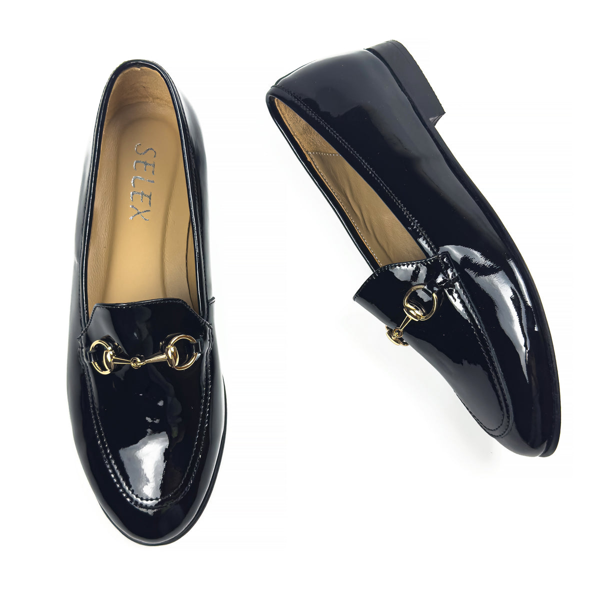 Mocassins Classiques pour Femme en Vrai Cuir Verni