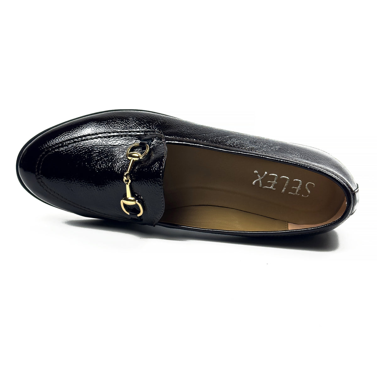 Mocassins Classiques pour Femme en Vrai Cuir Verni