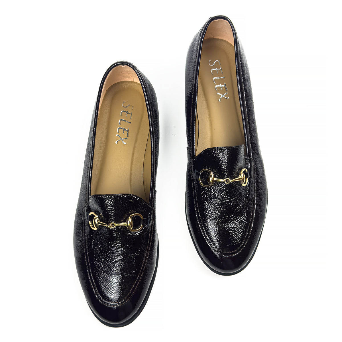 Mocassins Classiques pour Femme en Vrai Cuir Verni