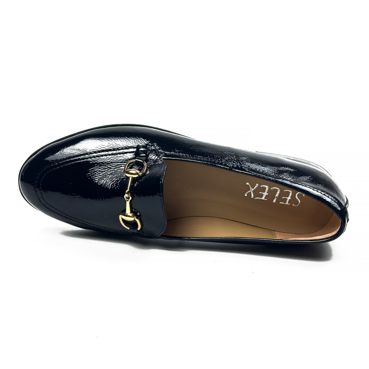 Mocassins Classiques pour Femme en Vrai Cuir Verni