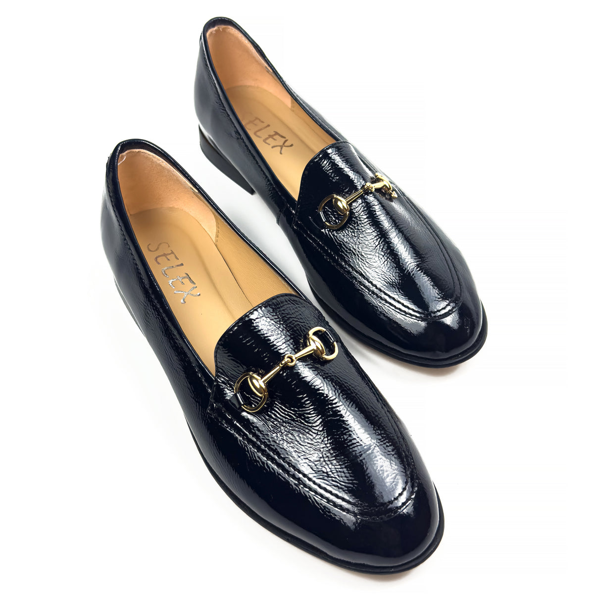 Mocassins Classiques pour Femme en Vrai Cuir Verni